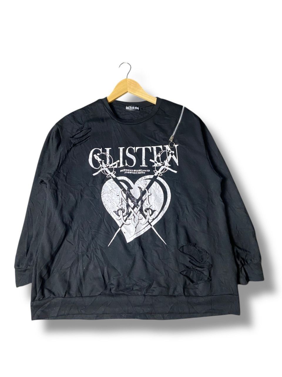 Japanese Brand RAD FOUR REAL Glisten Distressed Sweatshirt (156) Size US M / EU 48-50 / 2 - 1 Thumbnail