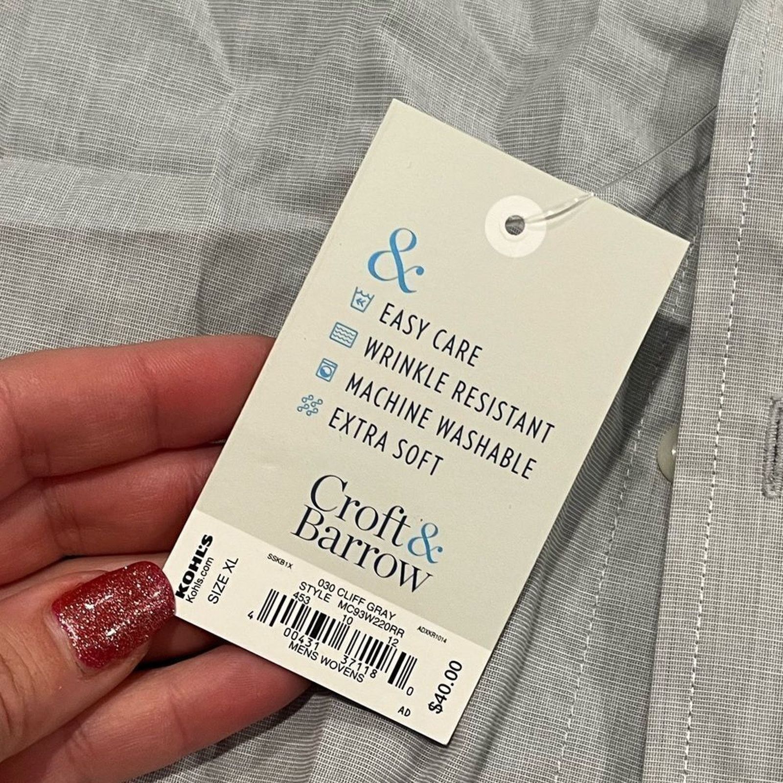 Croft & Barrow NWT Croft & Barrow Easy Care Cliff Dress Shirt Size XL Size US XL / EU 56 / 4 - 5 Thumbnail