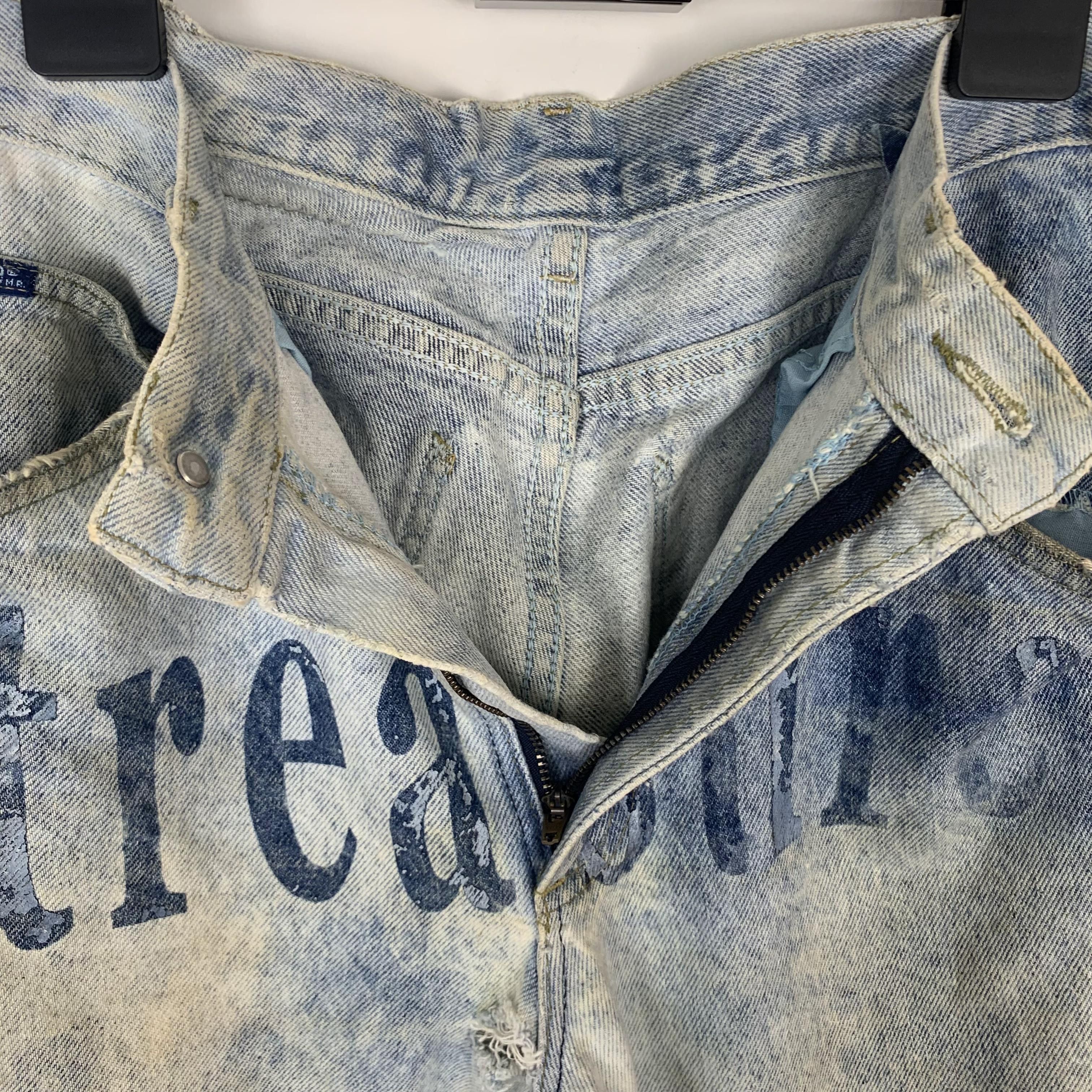 Lee Vintage Lee Treasure Straight Cut Distressed Jeans Size US 32 / EU 48 - 6 Thumbnail