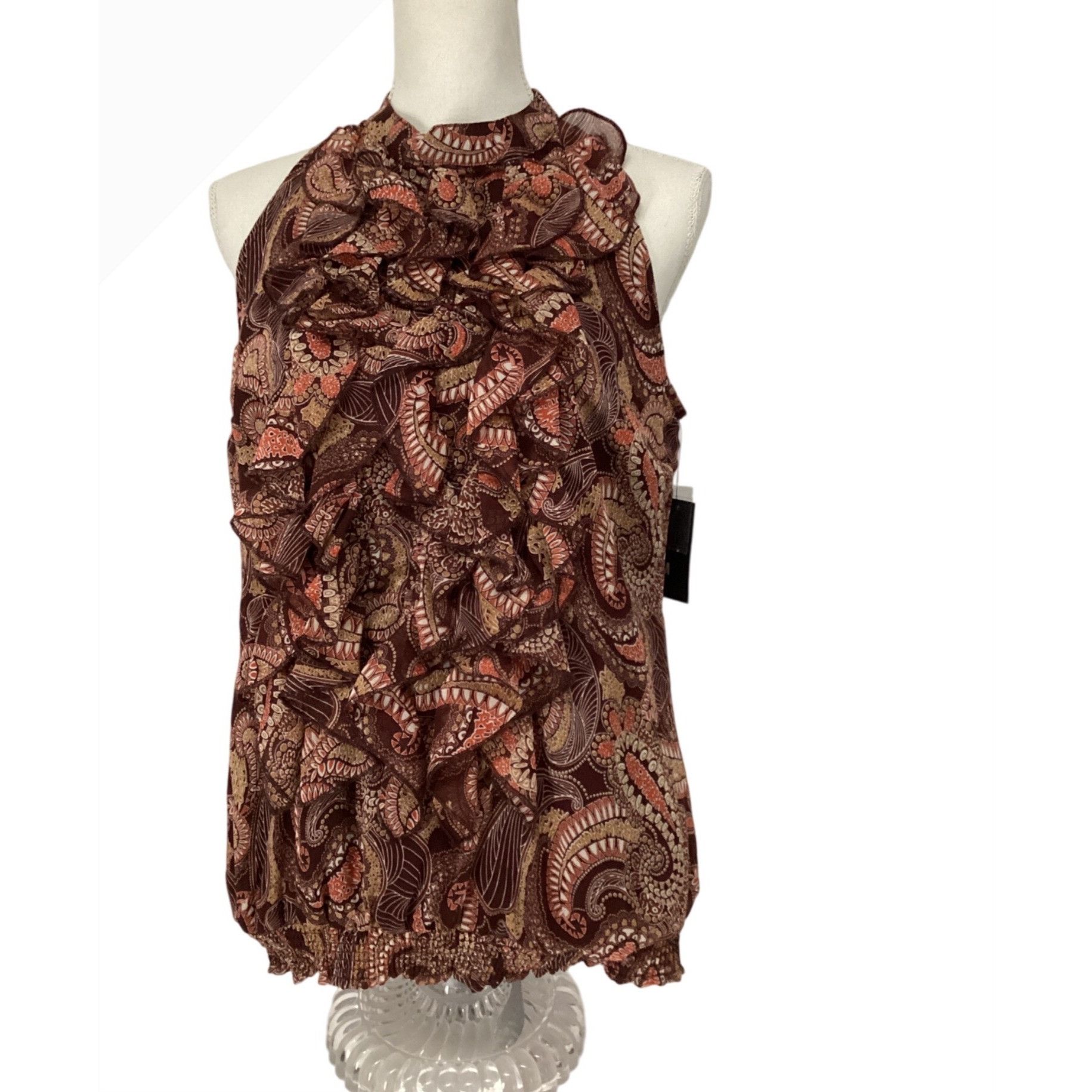 Mossimo Mossimo Womens Paisley Lined Pullover Sleeveless Paisley Shi Size M / US 6-8 / IT 42-44 - 1 Thumbnail
