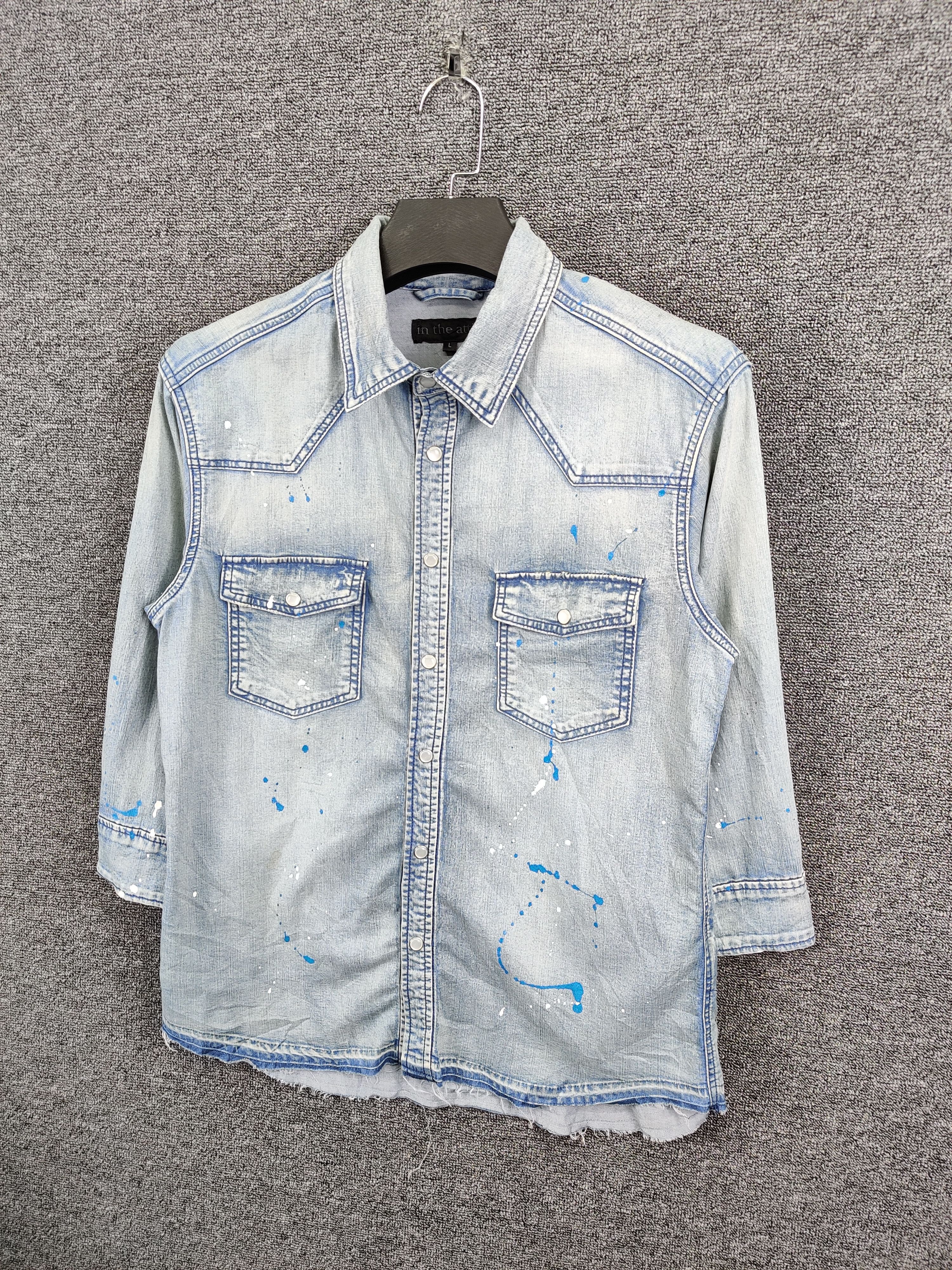 In The Attic Vintage In The Attic Paint Denim Button Ups Shirt Size US L / EU 52-54 / 3 - 2 Thumbnail