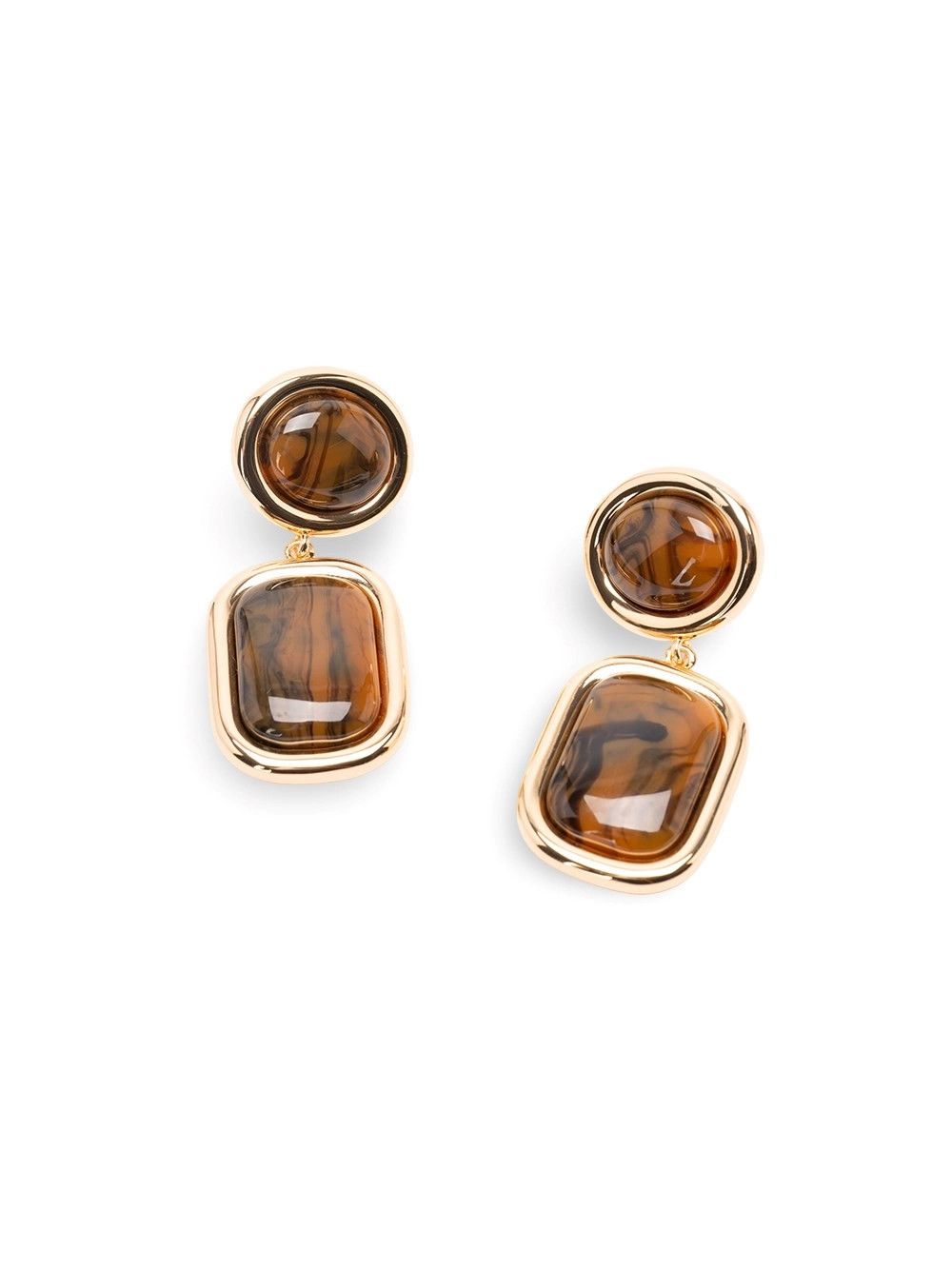 Self-Portrait Enamel Gold Tiered Earrings Size ONE SIZE - 1 Thumbnail