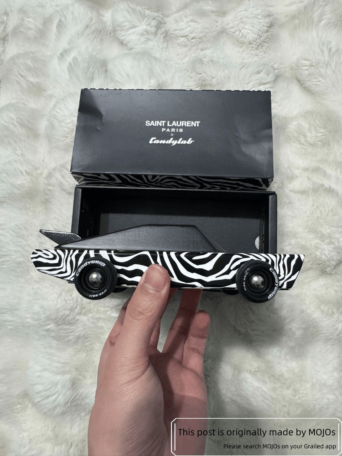 Saint Laurent Paris Saint Laurent Paris Zebra Pattern Wood Car Model Size ONE SIZE - 4 Thumbnail