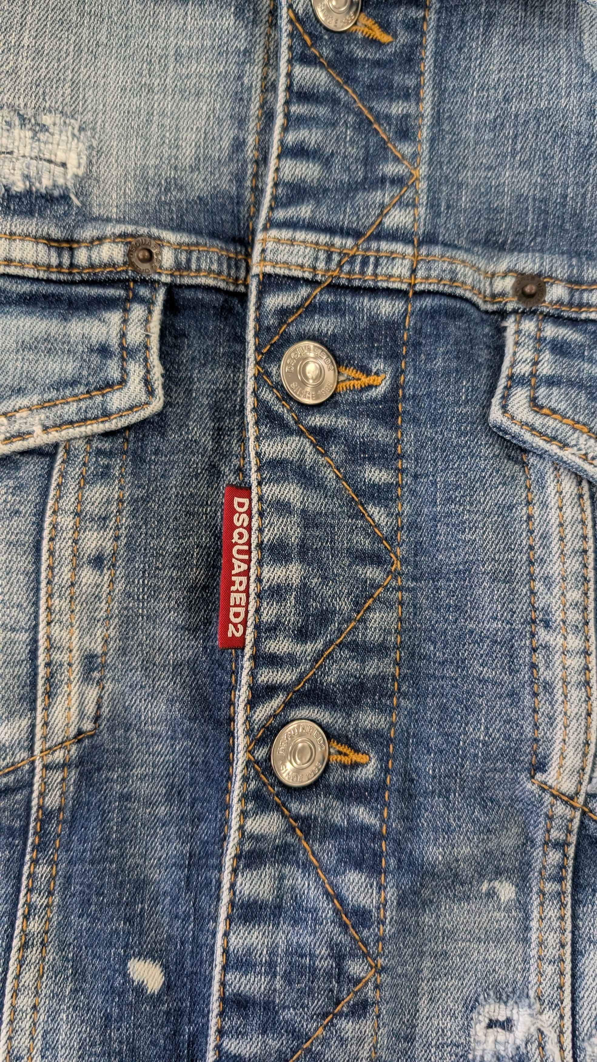 Dsquared2 DSQUARED2 Dan Jean Jacket Distressed Blue IT 48 Size US M / EU 48-50 / 2 - 5 Thumbnail