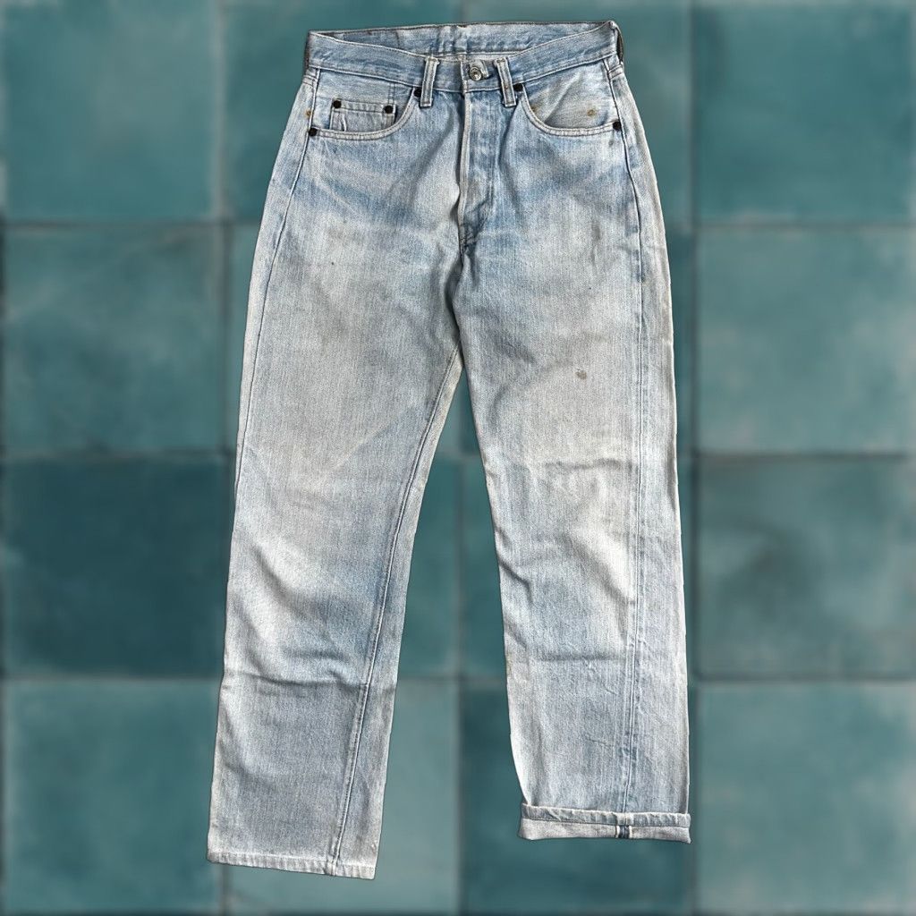 Levi's Levi's 501 XX Jeans Vintage 80s Light Wash USA Denim Classic Straight Men 29x30 Blue Distressed Size US 29 - 1 Thumbnail
