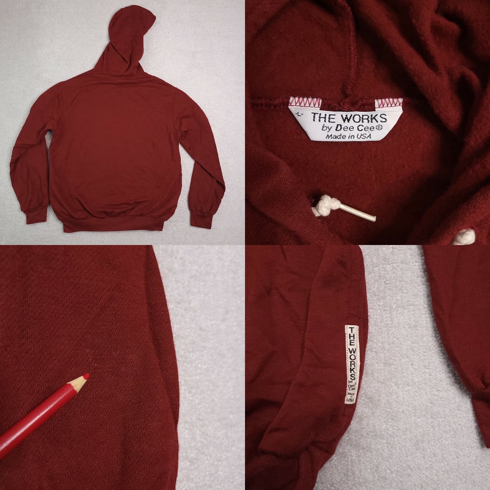 Vintage VINTAGE The Works by Cee Dee Hooded Sweatshirt Women Large Wool Blend Red PHOTOS Size L / US 10 / IT 46 - 8 Thumbnail