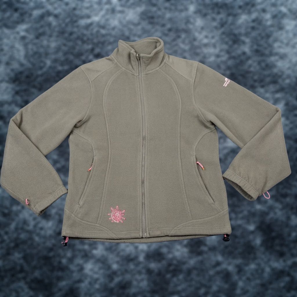 Vintage VINTAGE Moorhead Jacket Womens 38 Brown Fleece Full Zip Embroidered Flower Align Size XS / US 0-2 / IT 36-38 - 1 Thumbnail