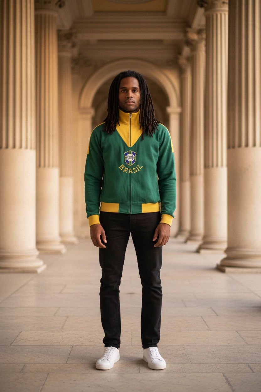 Vintage SUPER RARE Vintage 60s-70s BRAZIL Football Sweatshirt Size US M / EU 48-50 / 2 - 1 Thumbnail
