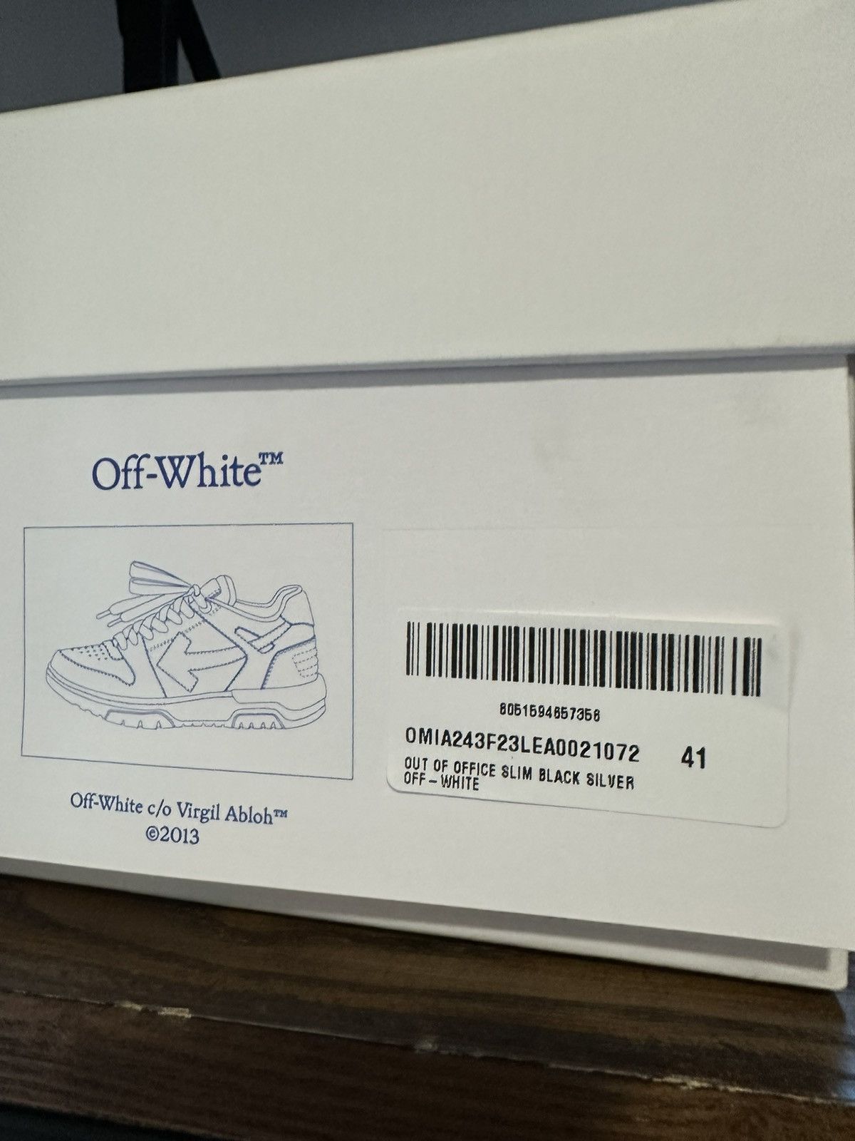 Off-White SS23 Off-White Slim Out Of Office Black/Silver Sneakers 41 Size US 9 / EU 42 - 13 Thumbnail
