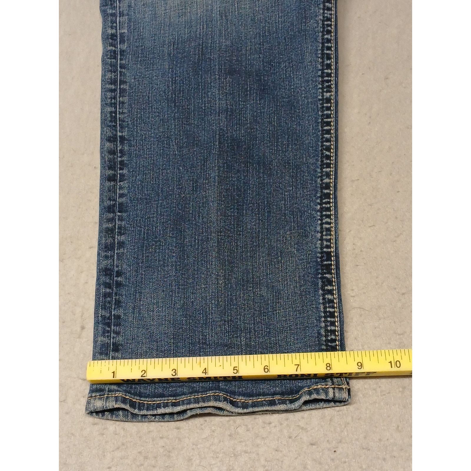 Other Silver Eddie (44x34) Men's Straight Leg Blue Denim Jeans Size US 44 / EU 60 - 2 Thumbnail