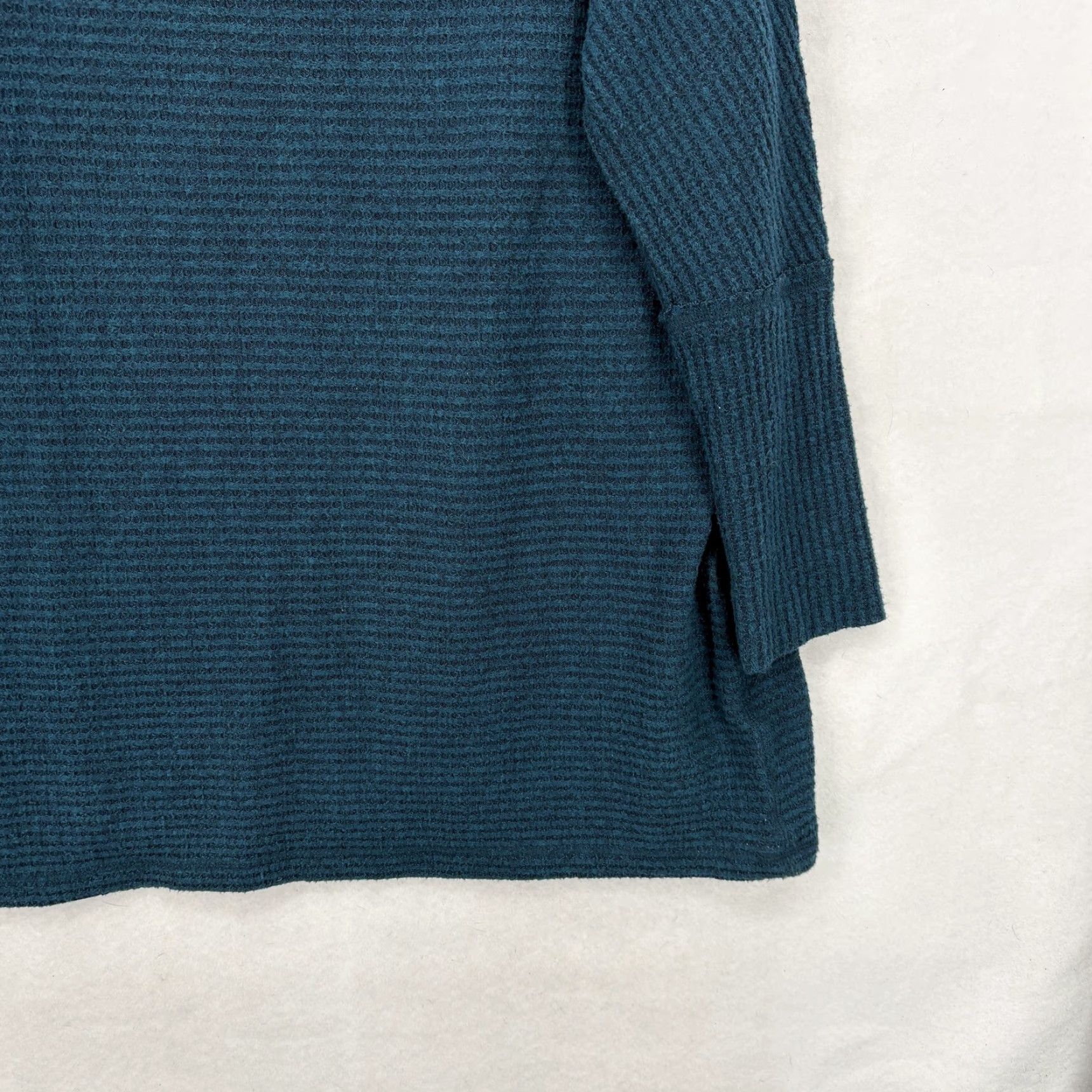Vintage We The Free Sweater Tunic Womens Large Blue Waffle-Knit Cowl Neck Oversized Boho Size L / US 10 / IT 46 - 3 Thumbnail