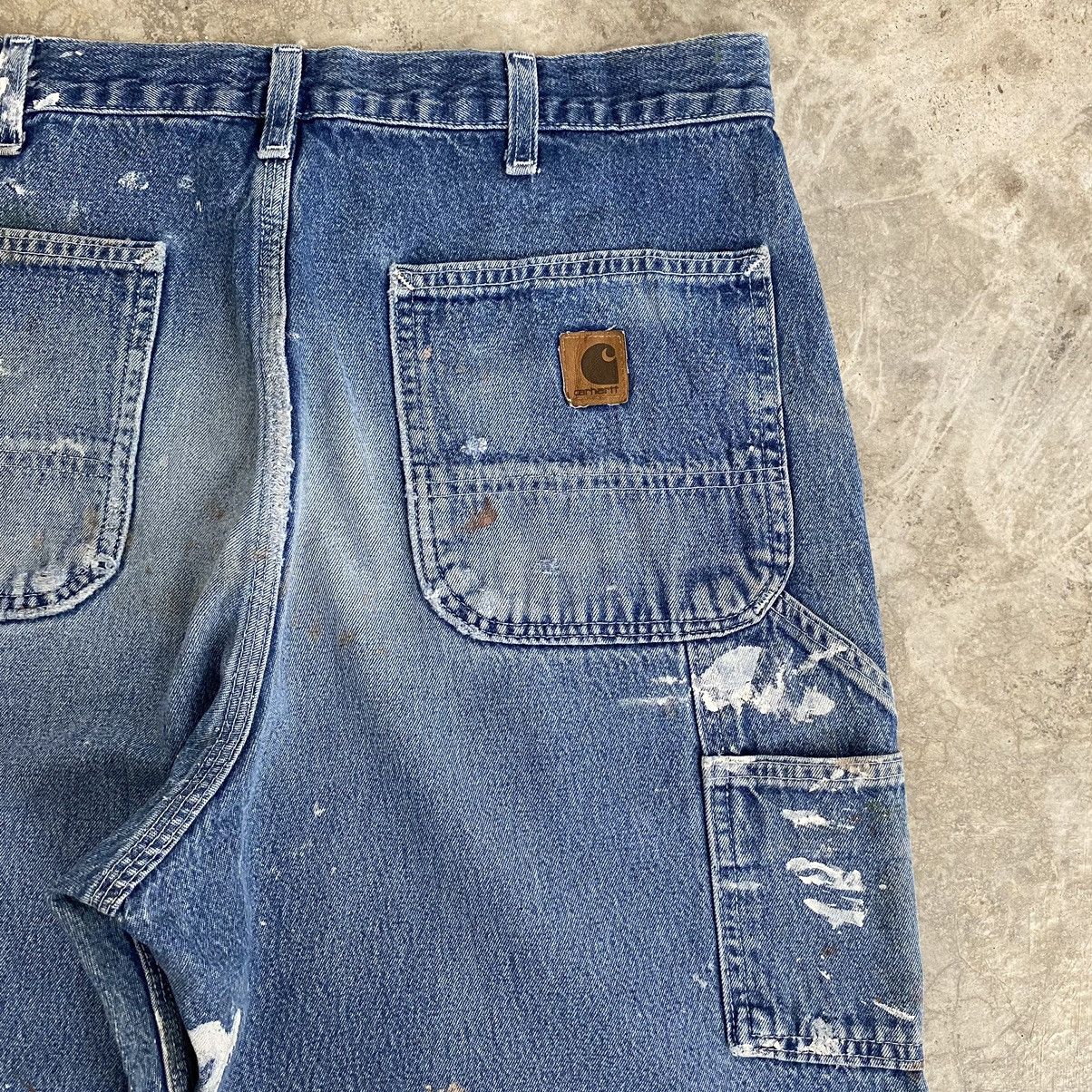 Carhartt Vintage Carhartt Faded Blue Splatter Painter Denim Jeans Size US 34 / EU 50 - 21 Thumbnail