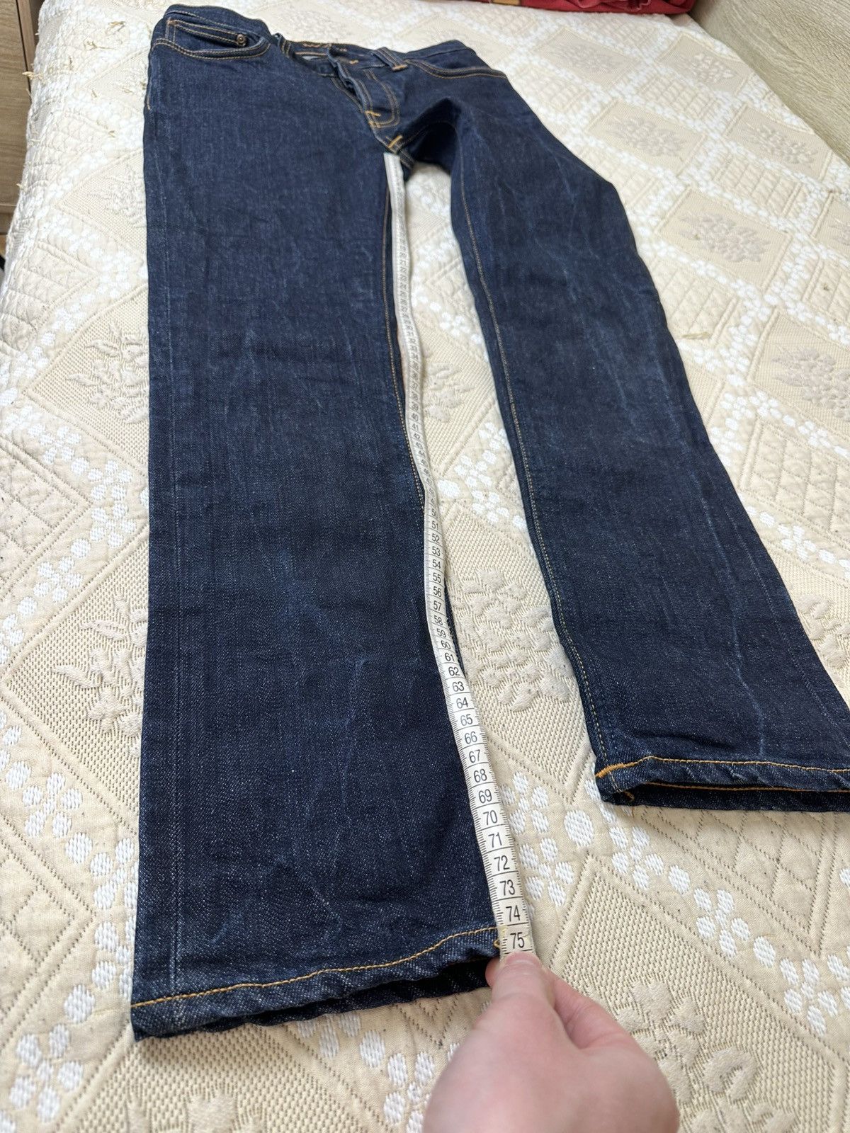 Nudie Jeans 🔥 Nudie Grim Tim Vintage Slim Fit Navy Jeans Denim Pants Size US 32 / EU 48 - 13 Thumbnail