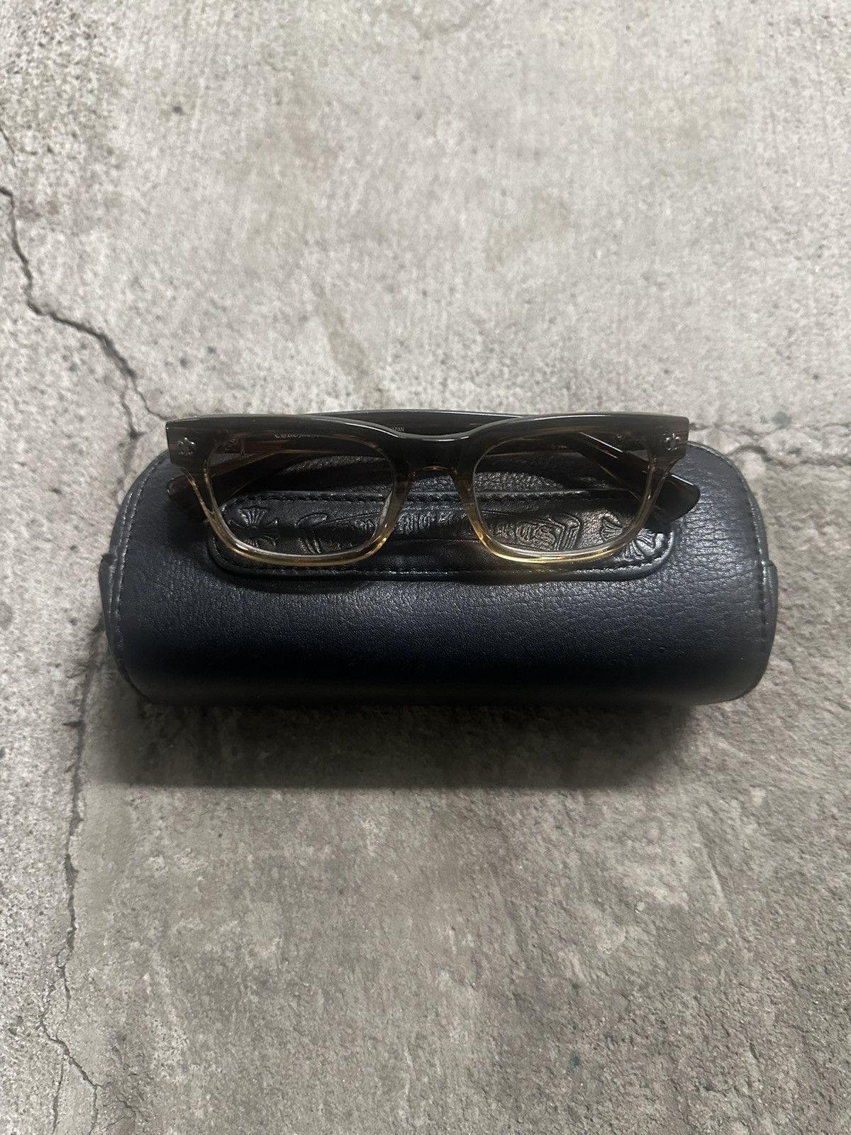 Chrome Hearts “Gittin Any? Brown/Clear Translucent Glasses