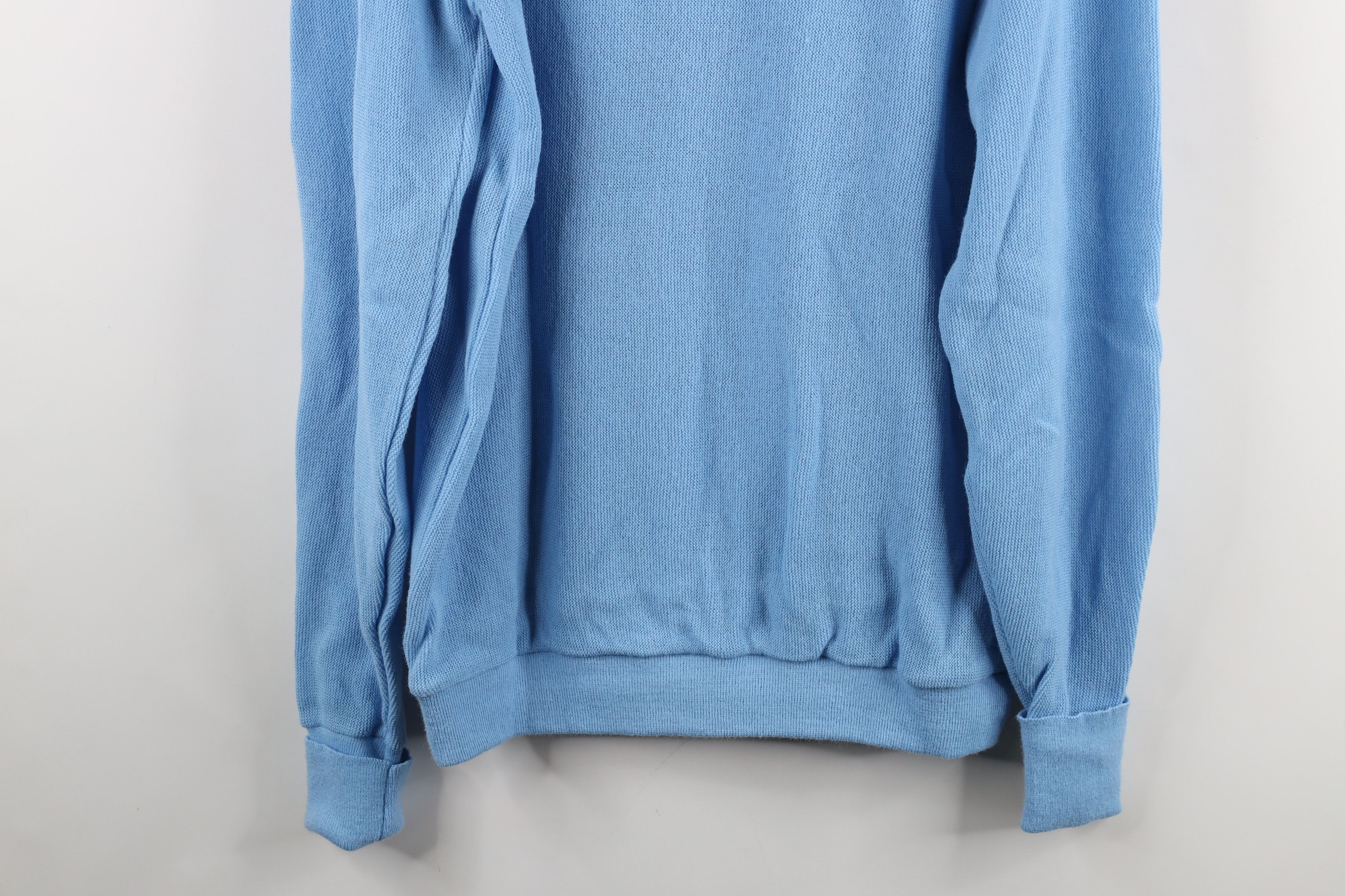 Vintage Vintage 70s Streetwear Knit V-Neck Sweater Carolina Blue USA Size US XL / EU 56 / 4 - 12 Thumbnail