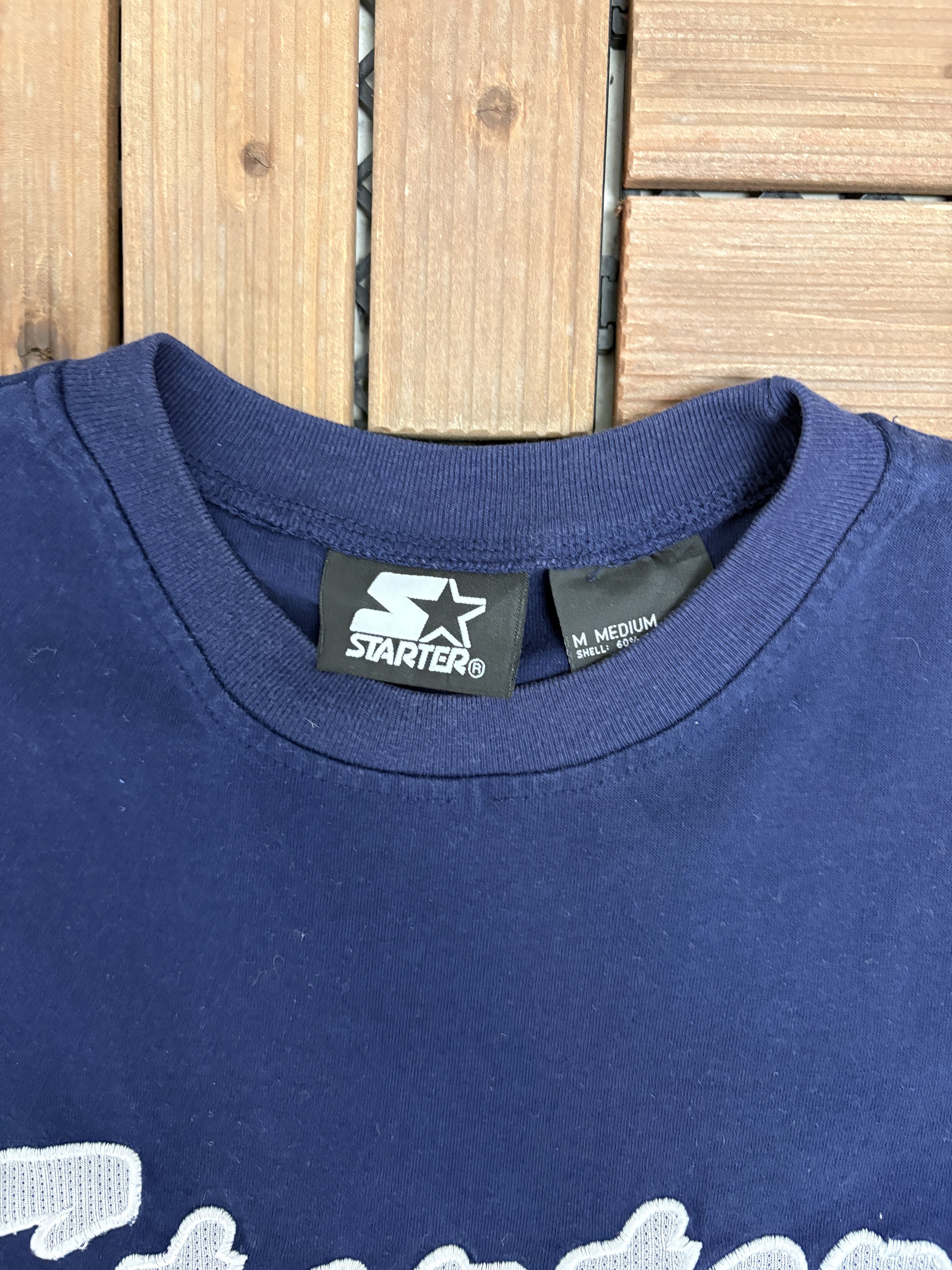 Starter Starter Script Stitched Vintage Blue T-Shirt Tee Size US M / EU 48-50 / 2 - 5 Thumbnail