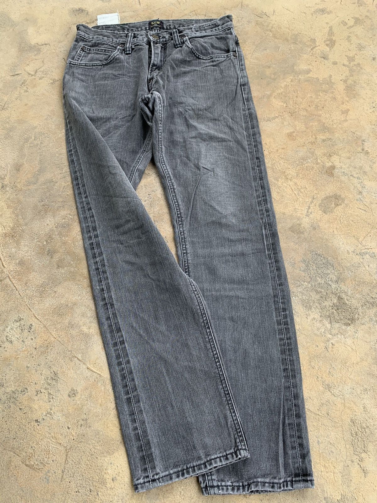 Lee Rare💥Lee 101 Black Selvedge Faded Distressed Denim Size US 30 / EU 46 - 6 Thumbnail