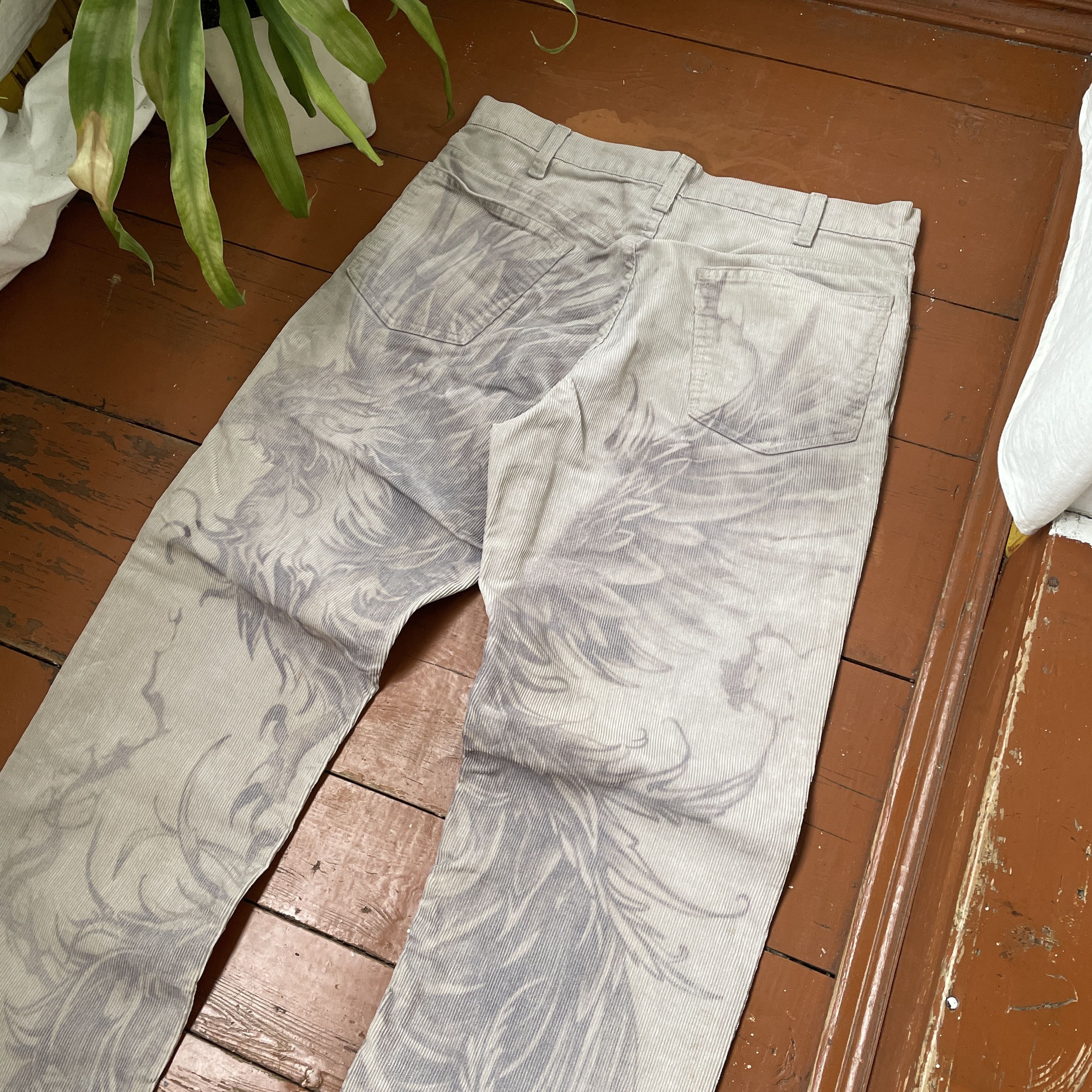 Levi's Levi's corduroy Phoenix Custom Art bird animal opium y2k Size US 32 / EU 48 - 7 Thumbnail