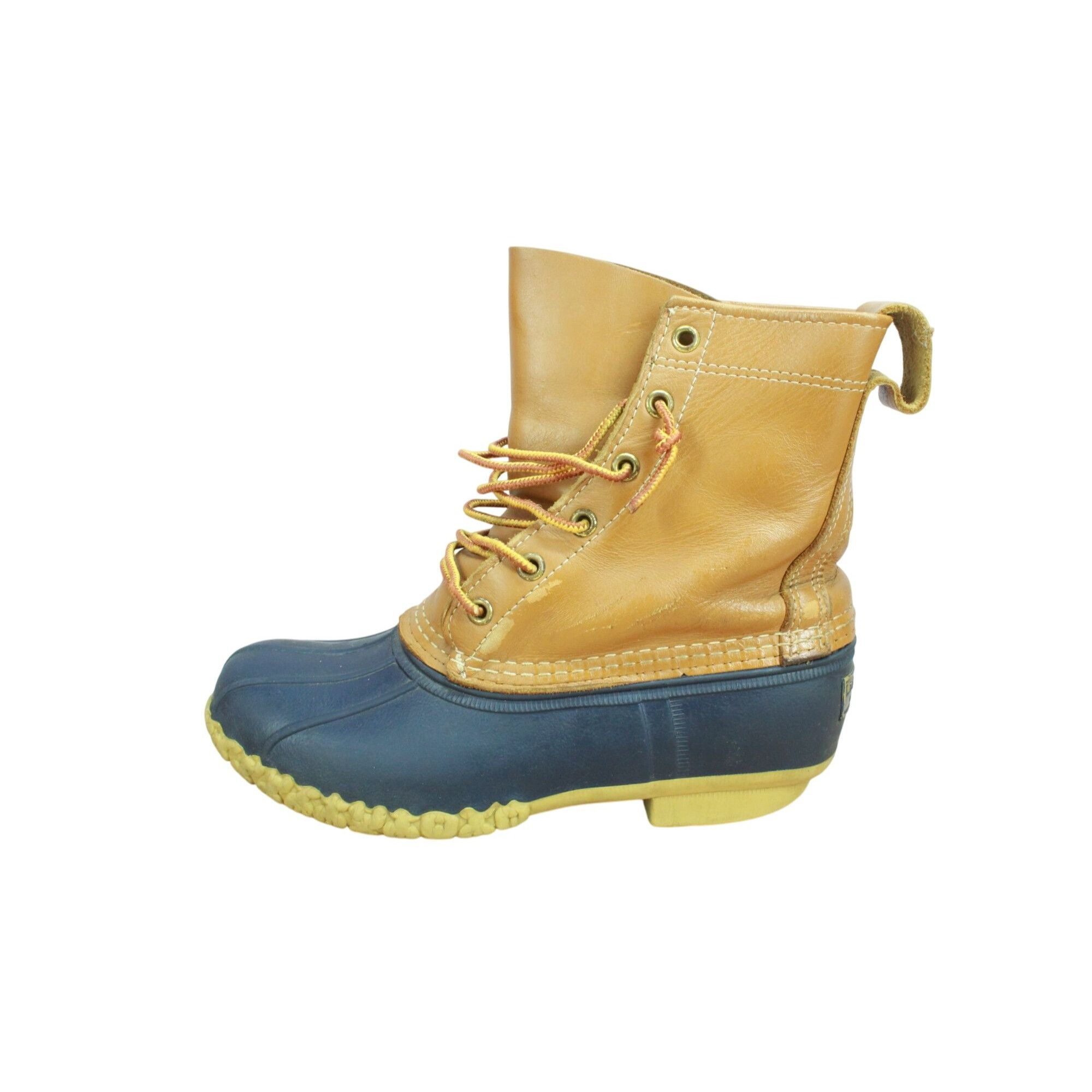 L.L. Bean × Leather LL Bean Women's Leather Unlined Ankle Duck Boots Size 7 M Size US 7 / IT 37 - 1 Thumbnail
