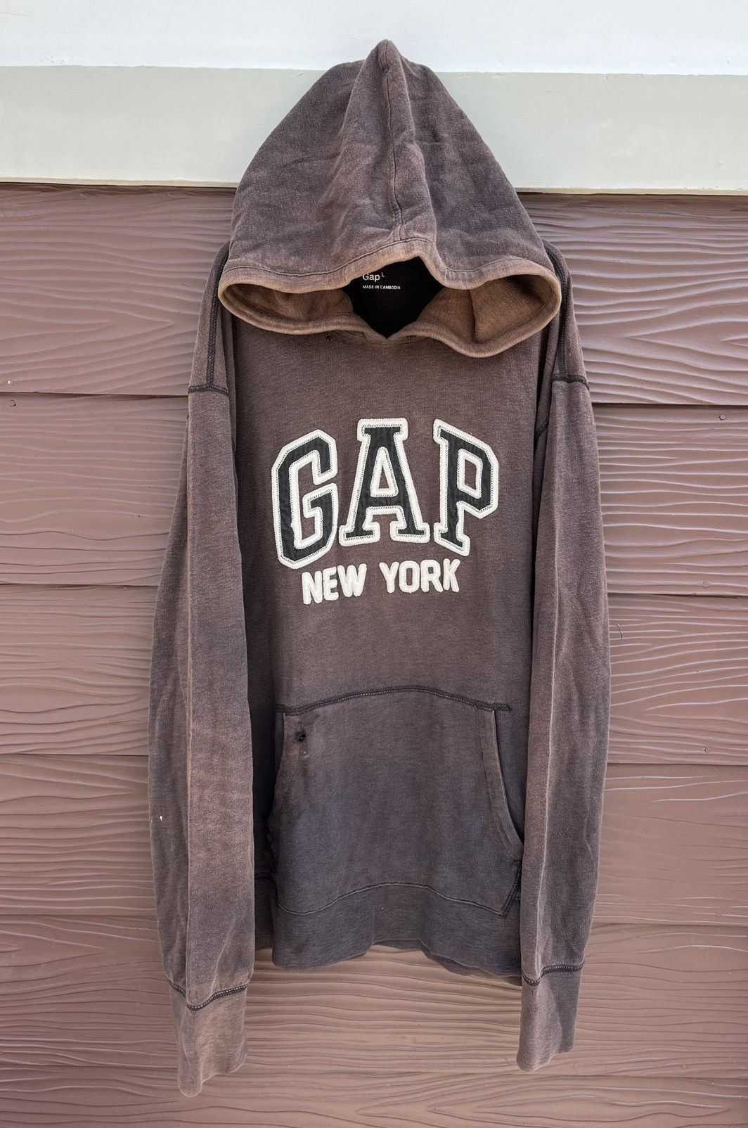 Gap Vintage GAP Big Logo Brown Tiedie Hoodie Size US L / EU 52-54 / 3 - 1 Thumbnail