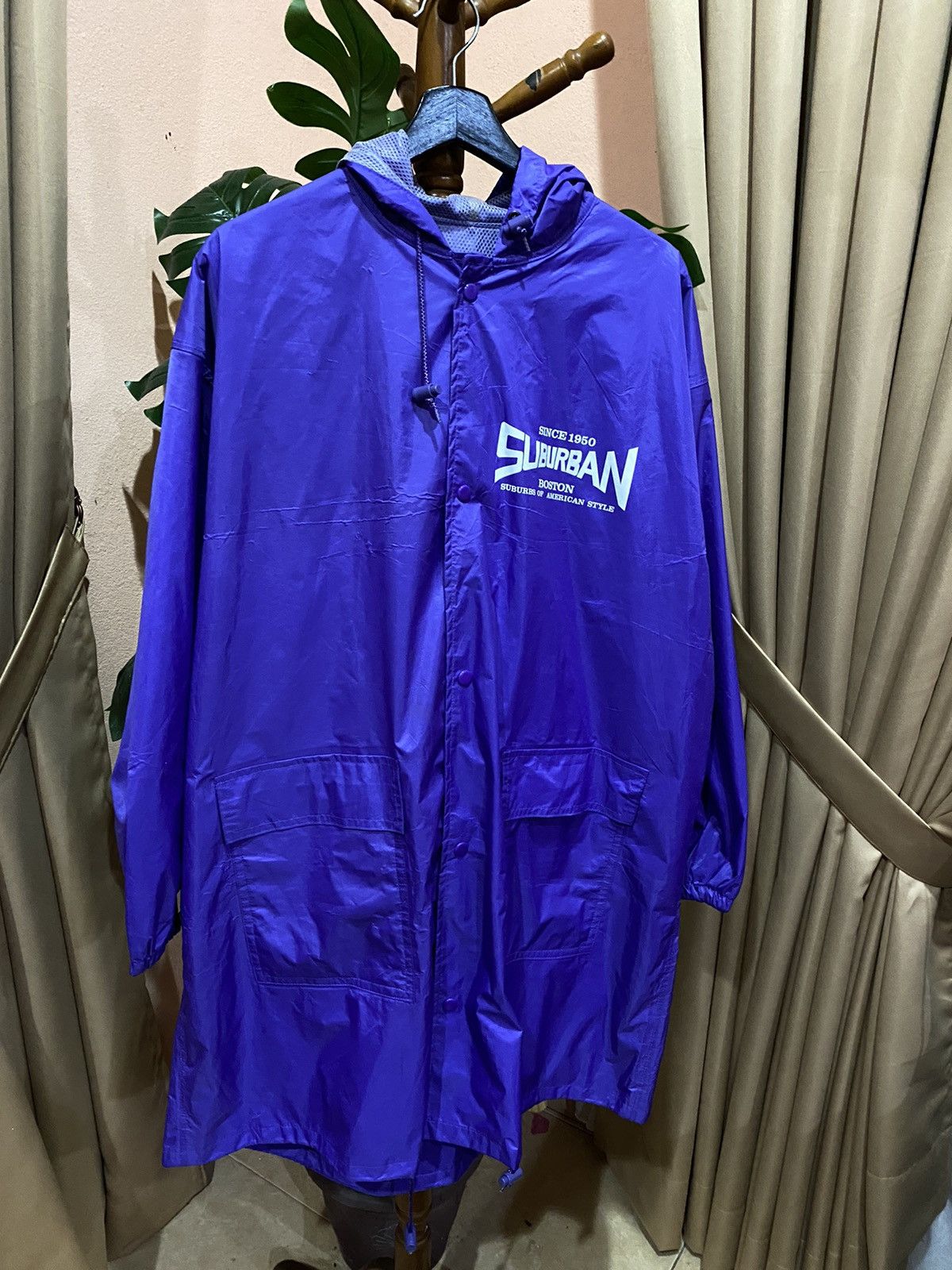 Japanese Brand Suburban Boston Hooded Raincoat Vintage 1990s Made in Japan Size US L / EU 52-54 / 3 - 4 Thumbnail