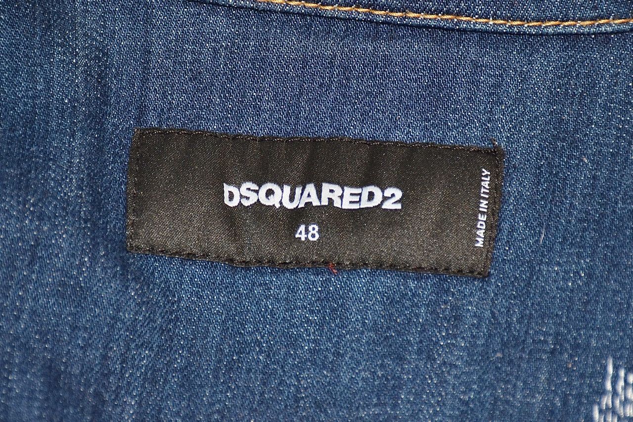 Dsquared2 DSQUARED2 Distressed Paint Splatter Denim Jacket 48 Slim Size US S / EU 44-46 / 1 - 5 Thumbnail