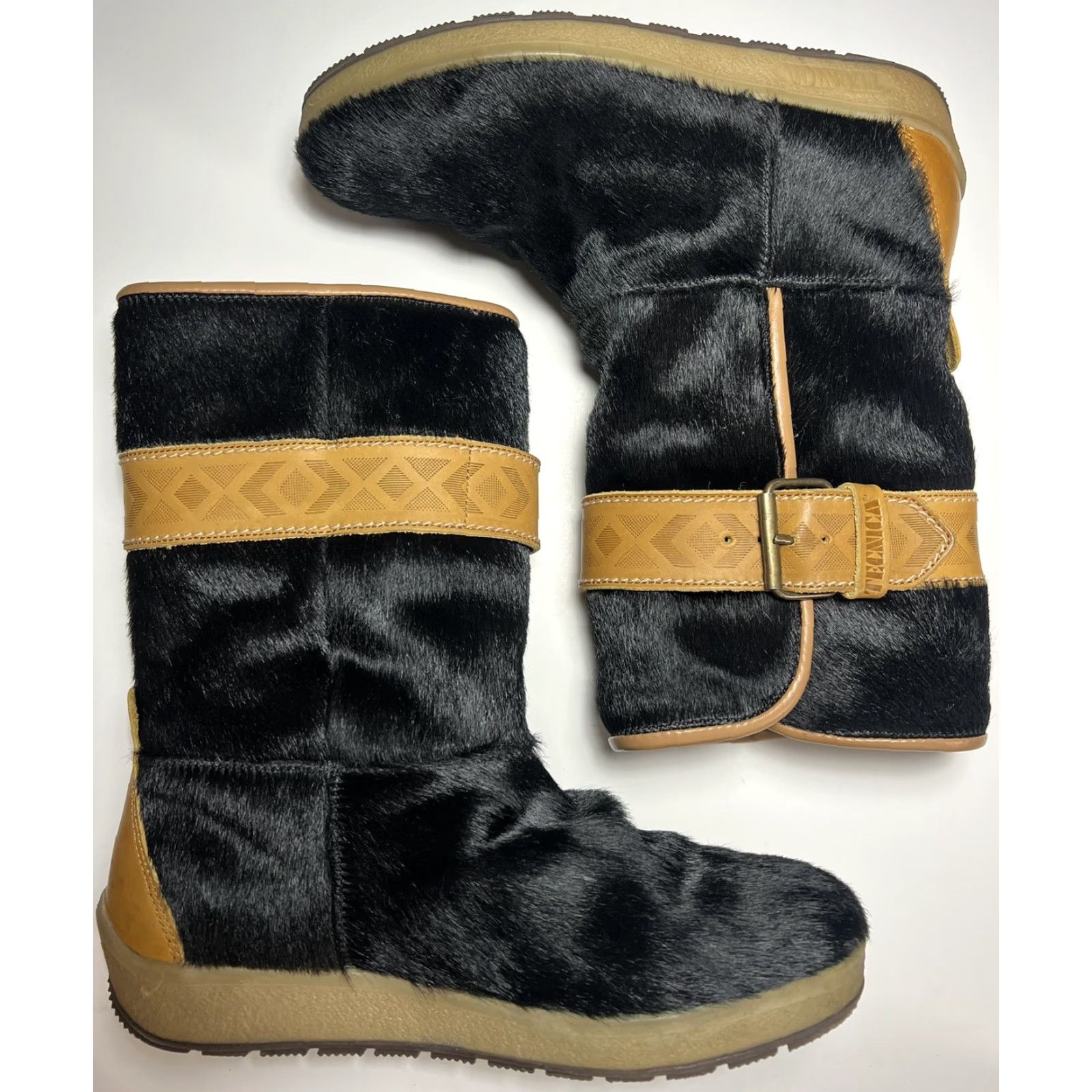 Vintage VINTAGE Tecnica Italy Fur Cold Weather Belted Boot Womens US 11.5 / 12 Eu 44 Size US 12 / IT 42 - 2 Thumbnail