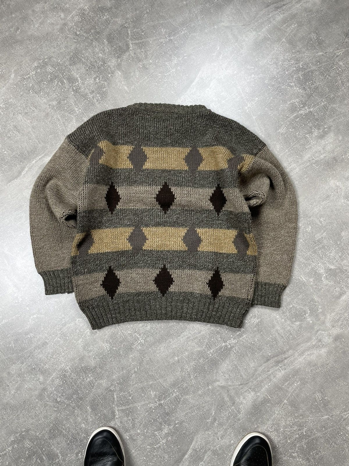Levi's × Vintage Levi's Vintage Geometric Pattern 90's Knitted Wool Sweater Size US L / EU 52-54 / 3 - 5 Thumbnail