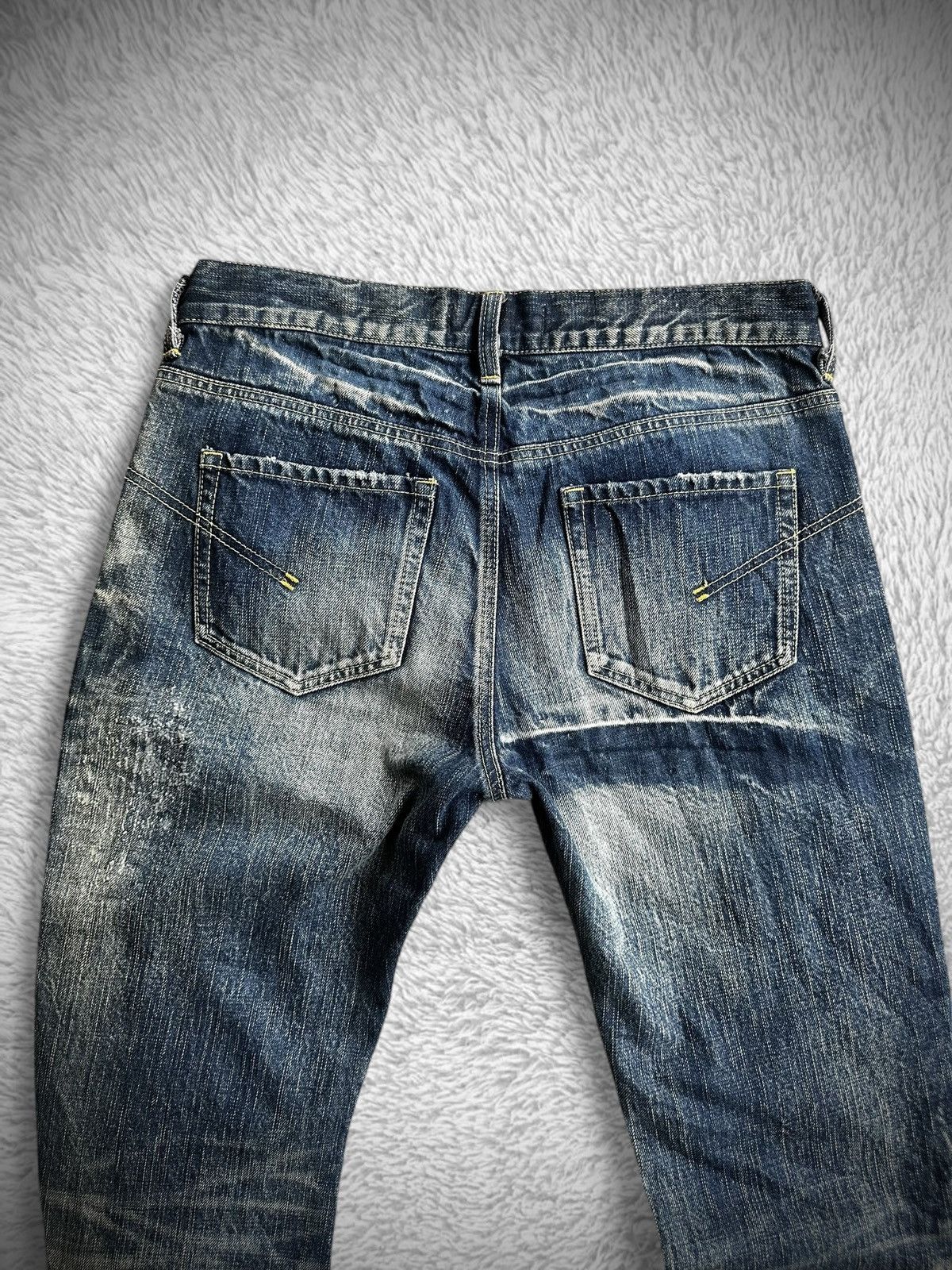 Japanese Brand 💥rare💥 jackrose luv maison j cut curved denim jeans Size US 32 / EU 48 - 6 Thumbnail