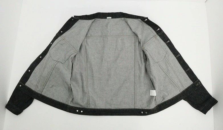 A.PRESSE A. PRESSE Black Denim Trucker Jacket AP-1002 Cotton Black Size US M / EU 48-50 / 2 - 2 Thumbnail
