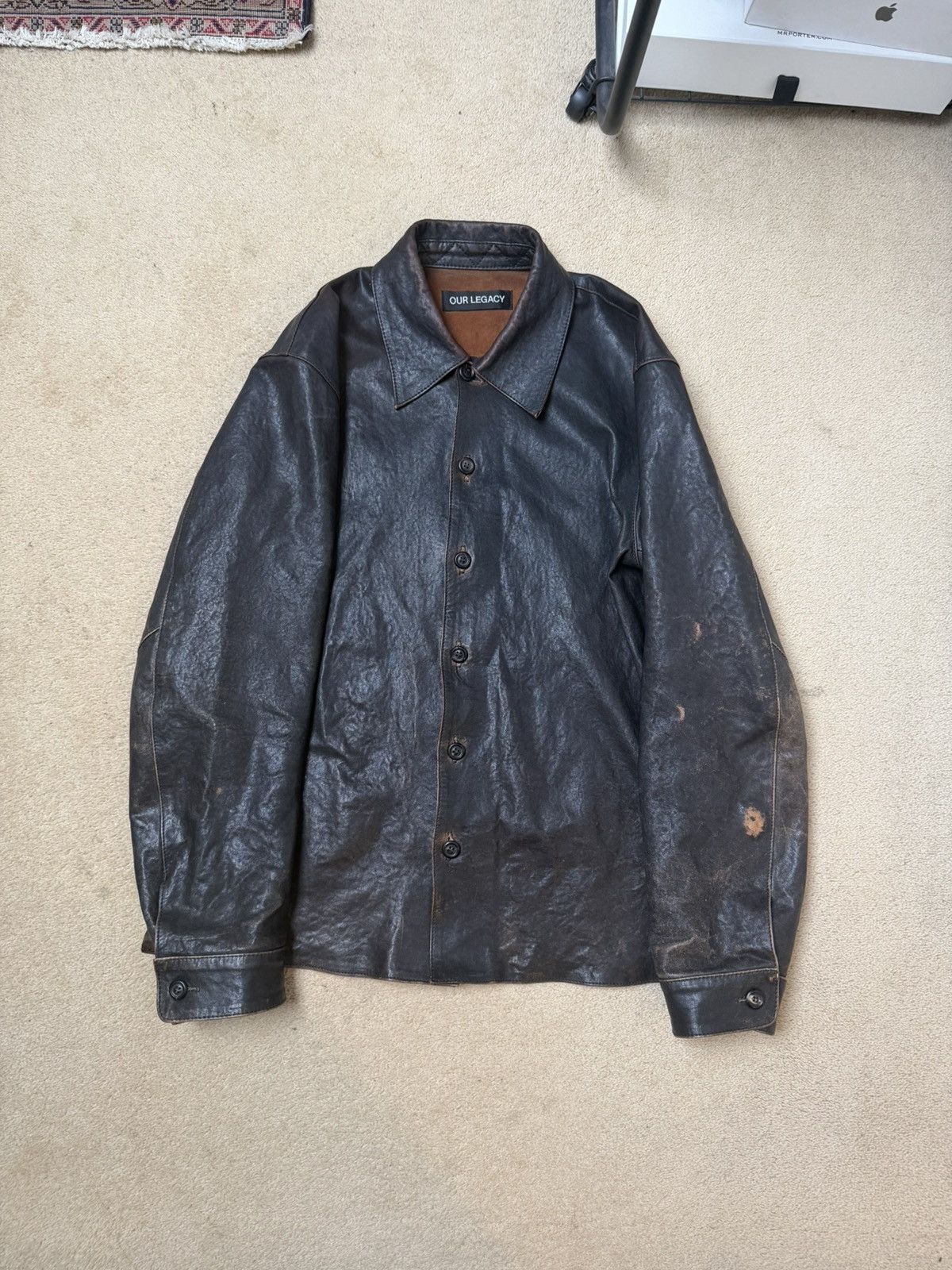 Our Legacy × Stussy Our Legacy x Stussy Workshop Leather Blouson