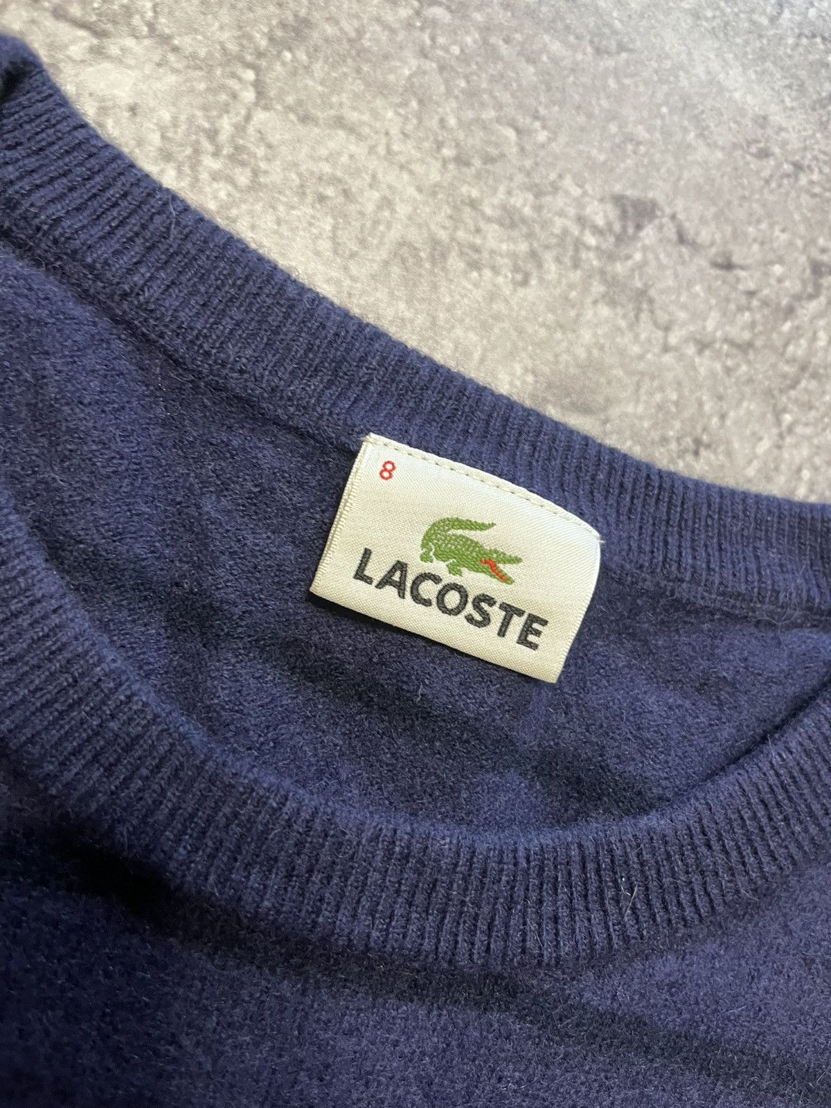 Lacoste Vintage Lacoste wool sweater Size US XL / EU 56 / 4 - 4 Thumbnail