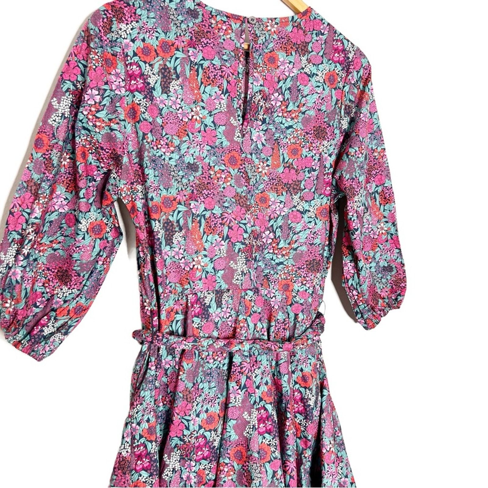 Other Evereve Women’s Floral Belted Mini Full Skirt Chic Dress Size S / US 4 / IT 40 - 7 Thumbnail
