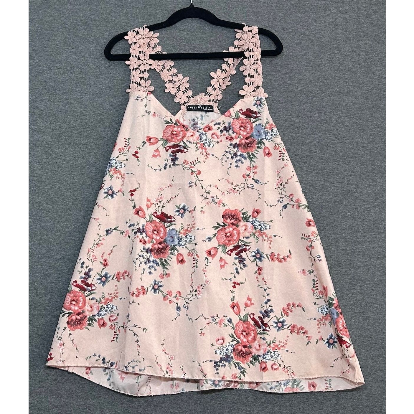 Other Emery Rose | Floral Lightweight Tank Top Blouse | Large Size L / US 10 / IT 46 - 2 Thumbnail