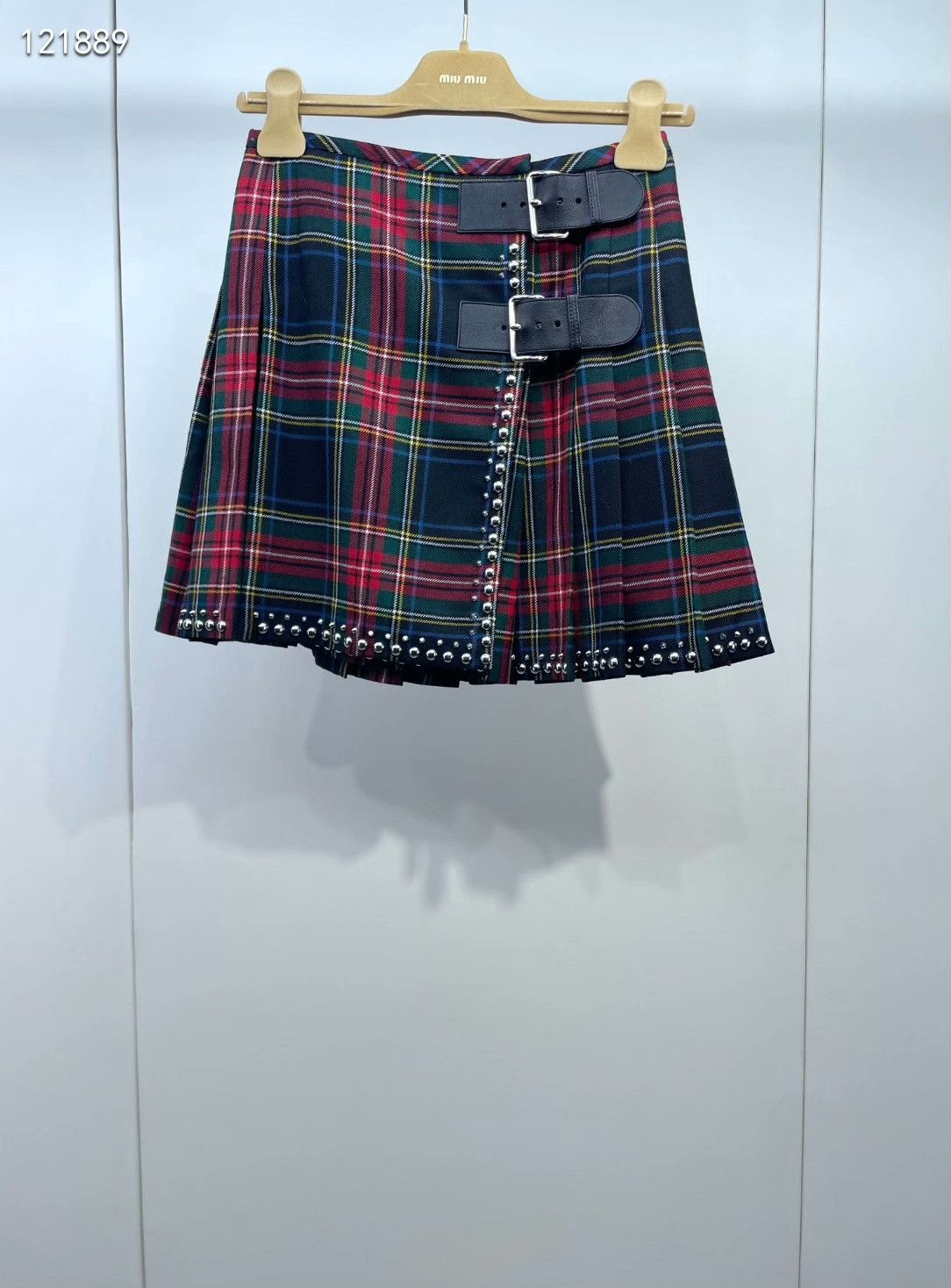 Miu Miu Miu Miu Scottish Plaid Skirt Size 36" / US 14 / IT 50 - 1 Thumbnail