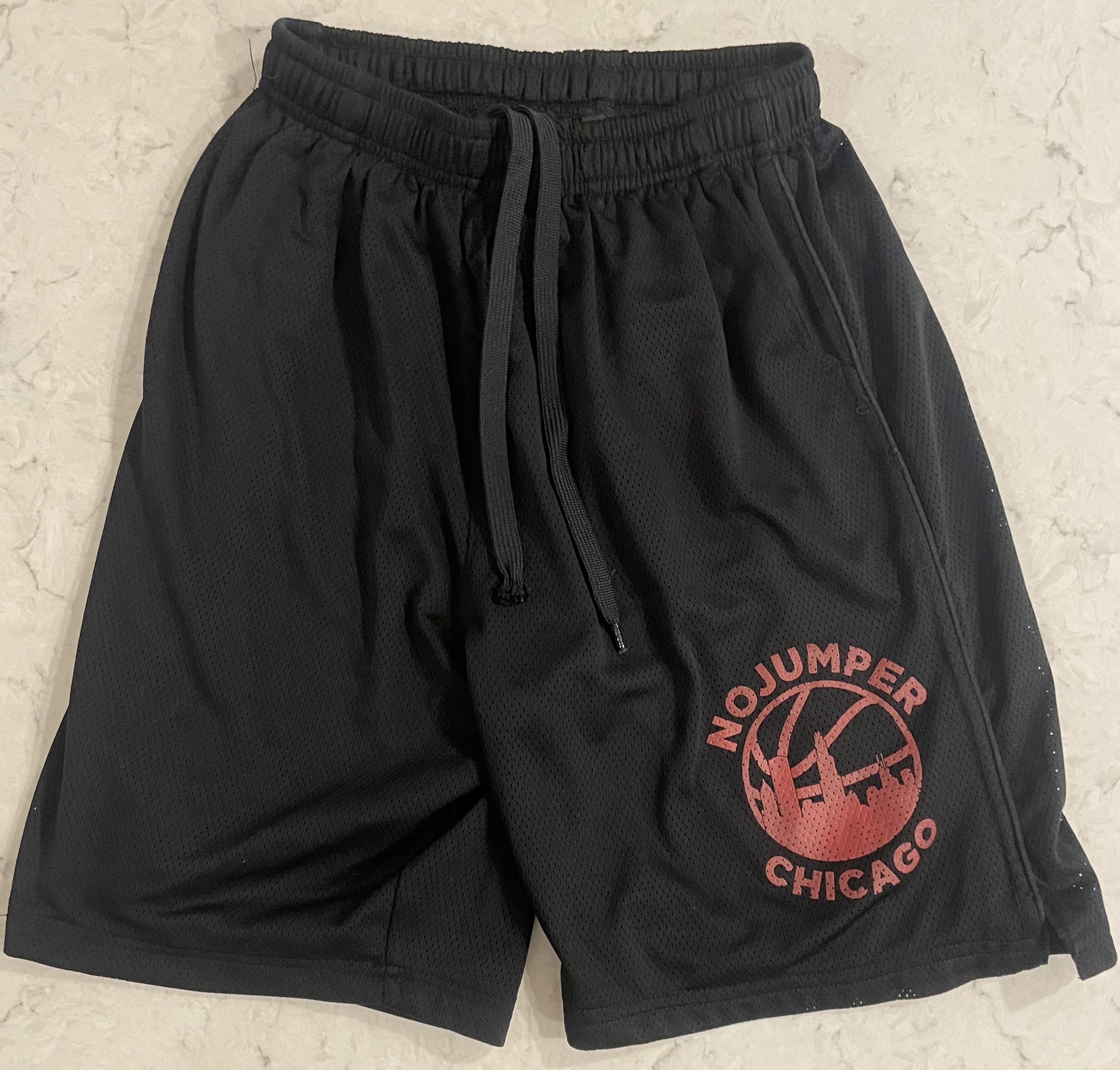 image of No Jumper Chicago Collab Basketball Shorts - M in Black, Men's (Size 32)