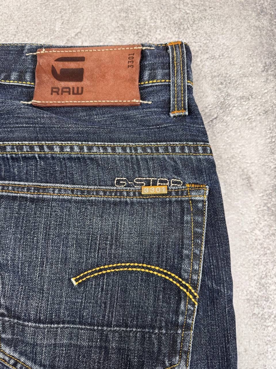 G-Star G-Star RAW 3301 Men Straight Fit Jeans Denim Navy Size 34 Size US 34 / EU 50 - 3 Thumbnail
