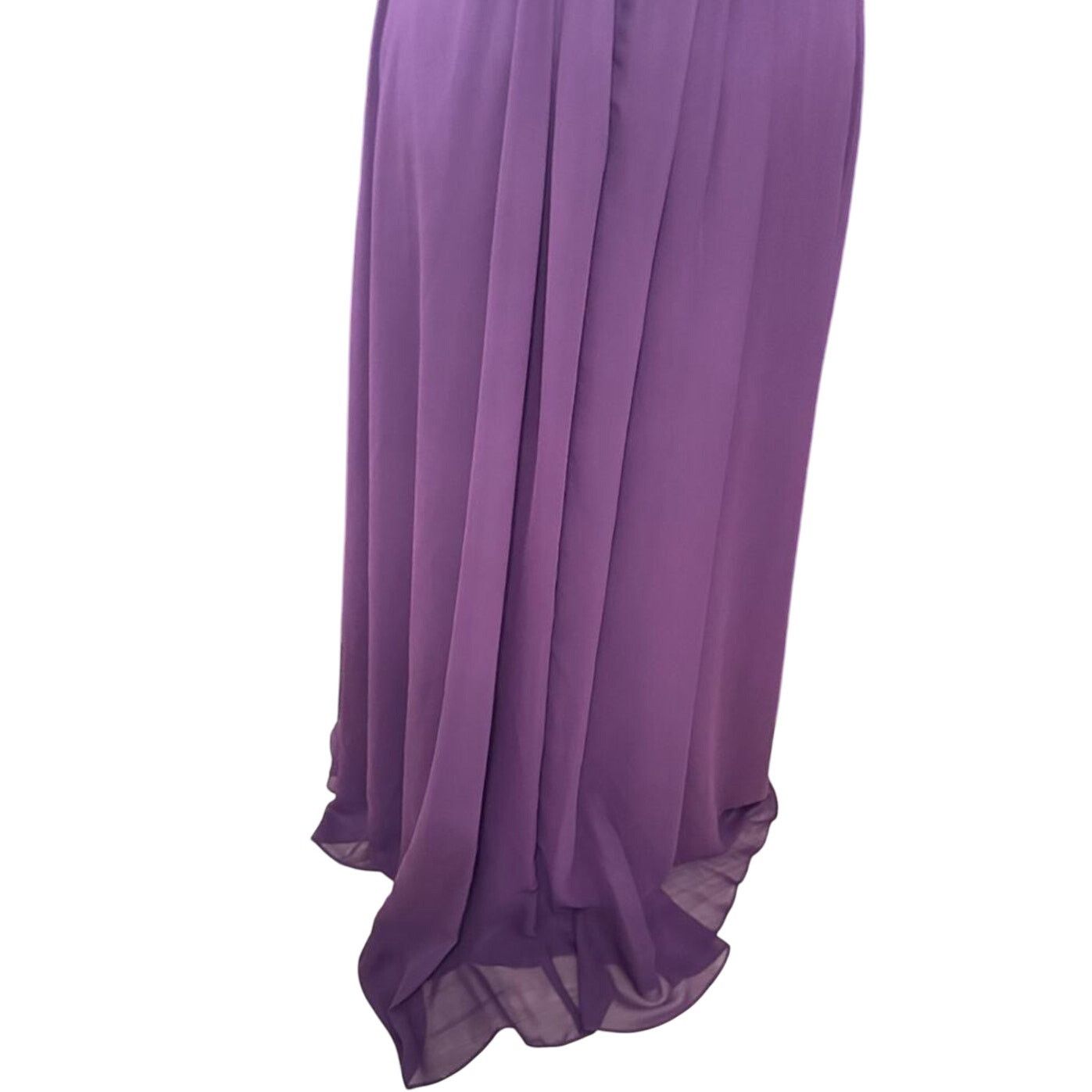 Other Eliza J Embellished Chiffon Dress High Low Plum Purple 2 Size XS / US 0-2 / IT 36-38 - 7 Thumbnail
