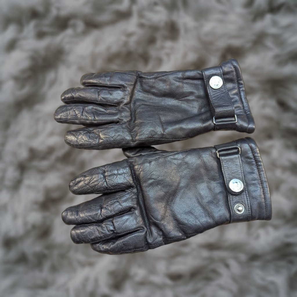Vintage Genuine Leather Mens Gloves Size 6 Black Lined Warm Thermal Winter Dressmann Glove Wrist Mens Leather Black Warm Winter 6 Size Size ONE SIZE - 1 Thumbnail
