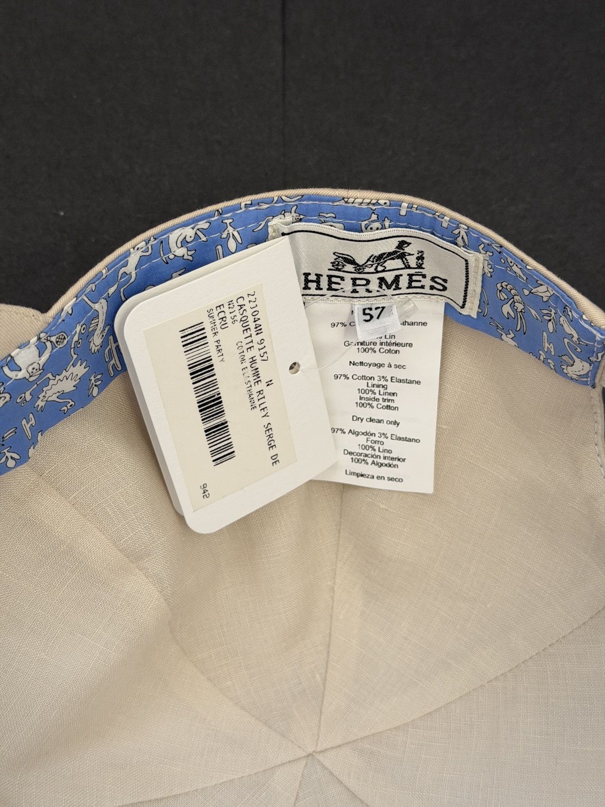 Hermes HERMES Casquette Riley Hat Baseball Cap Homme Size 57 Size ONE SIZE - 9 Thumbnail
