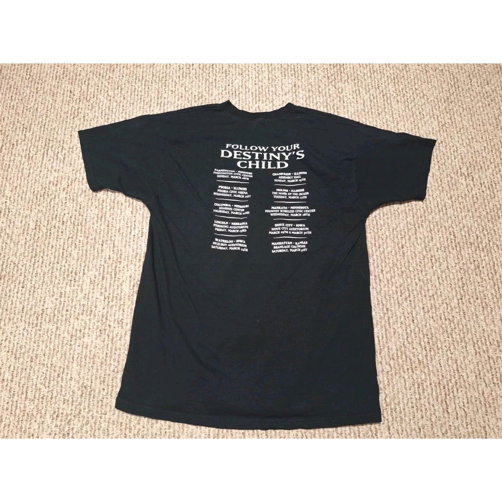 Fruit Of The Loom VINTAGE Destiny's Child Independent Rap Tour Beyonce Concert Band Shirt XL Size US XL / EU 56 / 4 - 3 Thumbnail