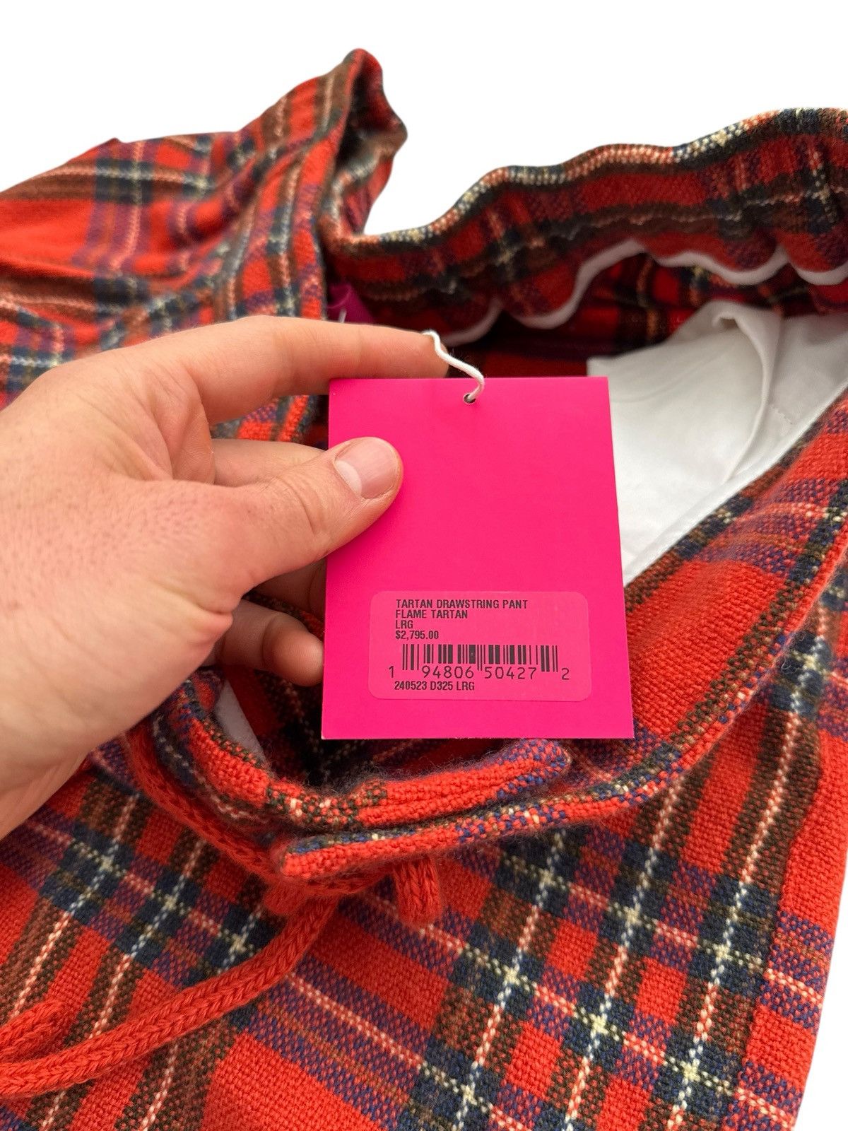 The Elder Statesman $2,795 Cashmere Flame Tartan Lounge Pants Size US 34 / EU 50 - 9 Thumbnail