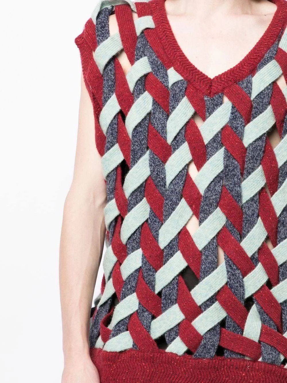 NAMESAKE o1mle0225 Woven Knitted Vest Top in Multicolor Size US M / EU 48-50 / 2 - 3 Thumbnail