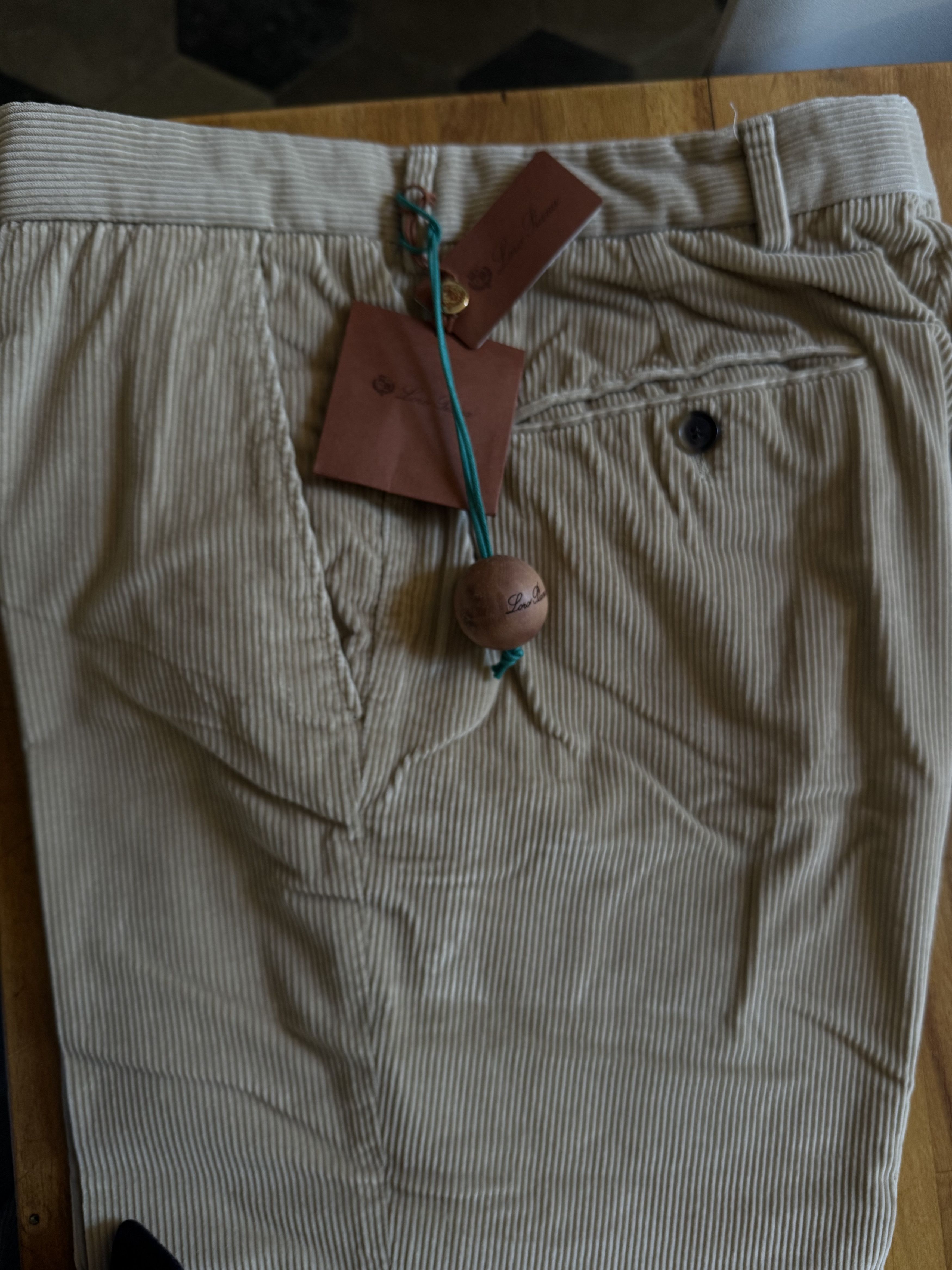 Loro Piana Jarno Hamptons Straight-Leg Cotton-Corduroy Trousers Size US 32 / EU 48 - 3 Thumbnail
