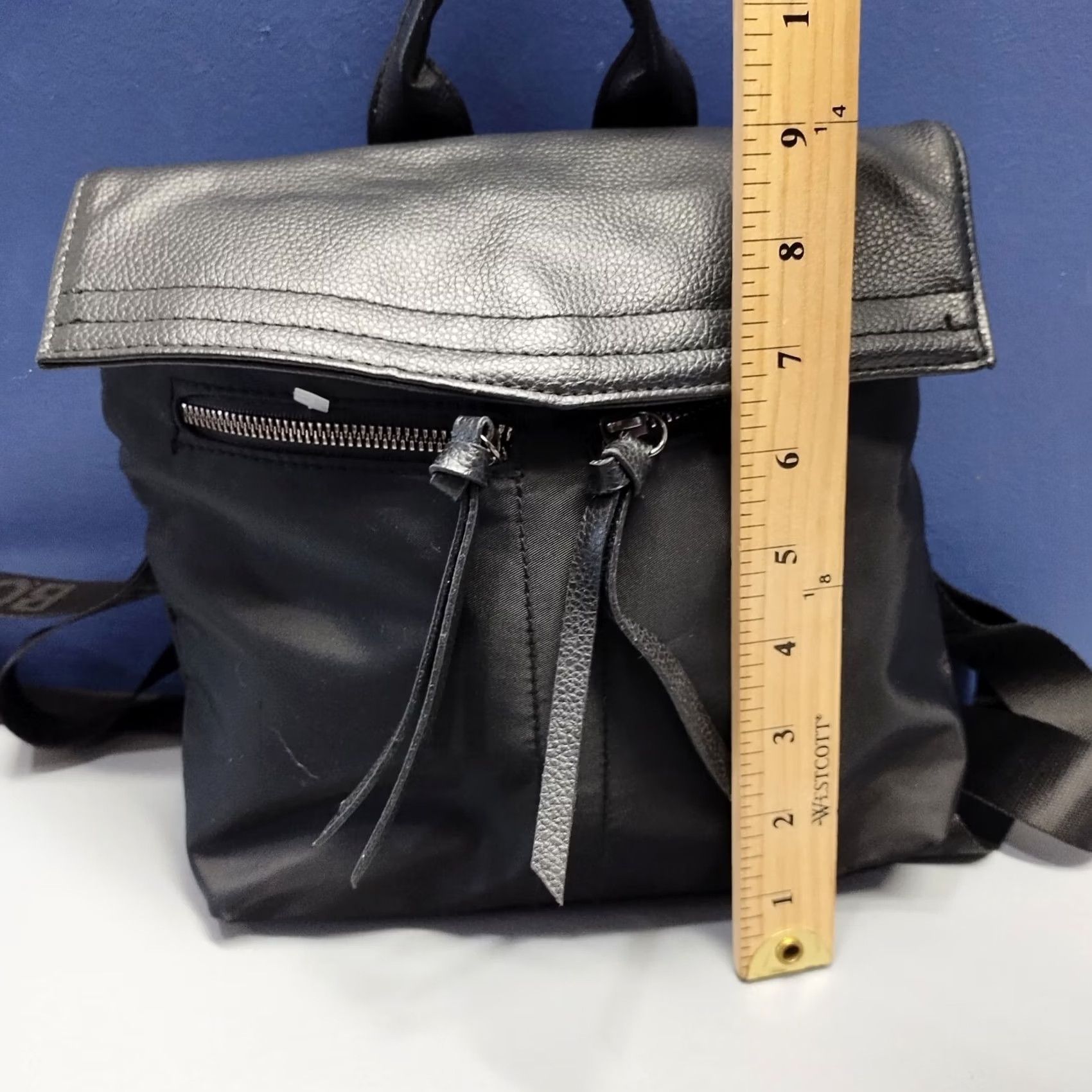 Vintage Botkier Trigger Mini Convertible Backpack Womens Black Polyester Lined Size ONE SIZE - 5 Thumbnail