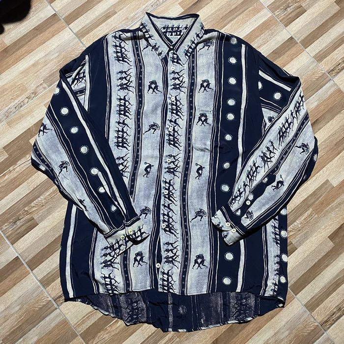 Archival Clothing RENOMA ITALY All Over Print L/S Button Shirt