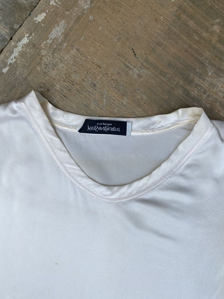 Yves Saint Laurent Yves Saint Laurent rive gauche silk tee Size L / US 10 / IT 46 - 3 Thumbnail