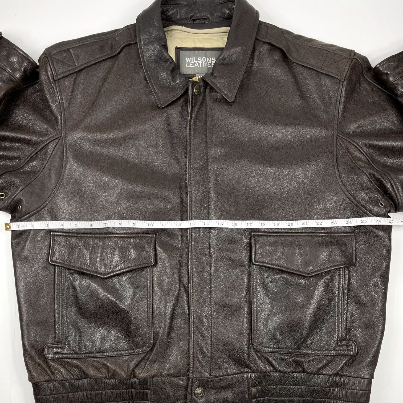 Vintage VINTAGE Wilsons Leather Mens Bomber Jacket Black XL USA Flag Size US XL / EU 56 / 4 - 5 Thumbnail