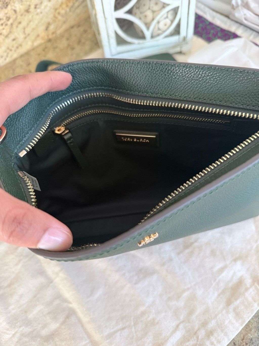 Tory Burch New Tory Burch Blake Swingpack in Basil Pebbled Leather Cros Size ONE SIZE - 6 Thumbnail