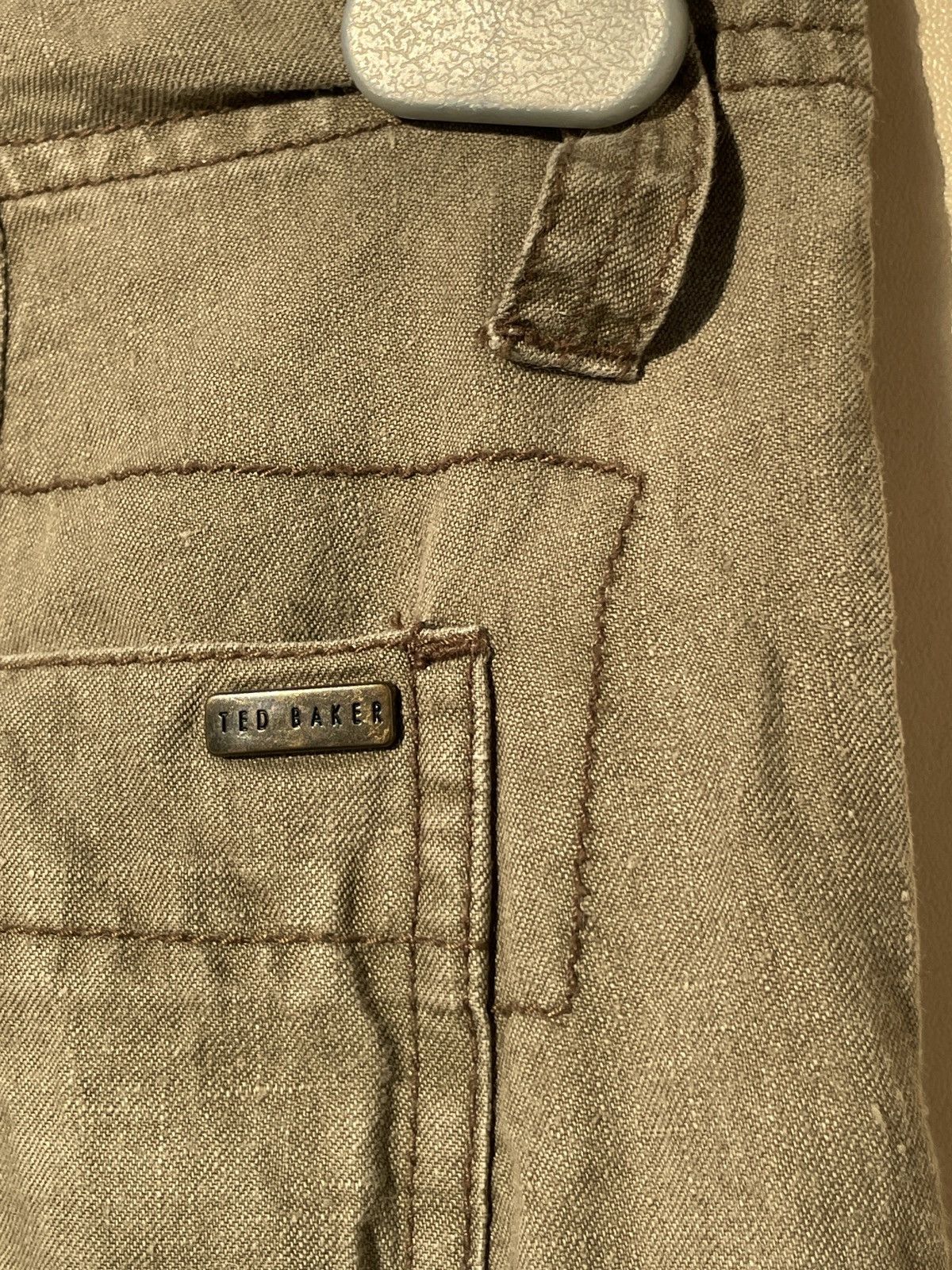 Ted Baker Ted Baker Linen Wide Pants Khaki Size US 32 / EU 48 - 15 Thumbnail